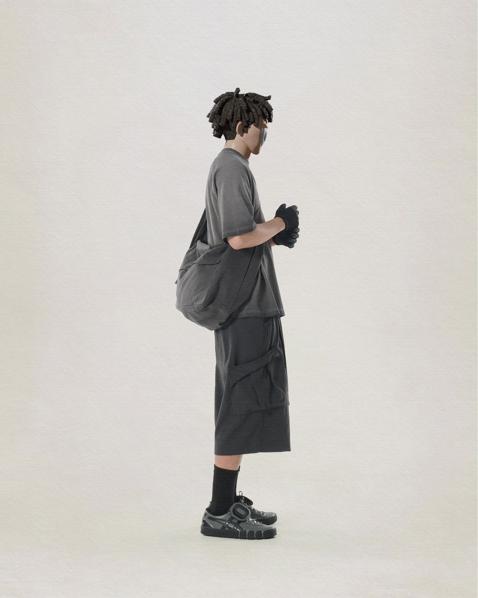 C2/ S25-C02-S Offset Shorts (Grey)