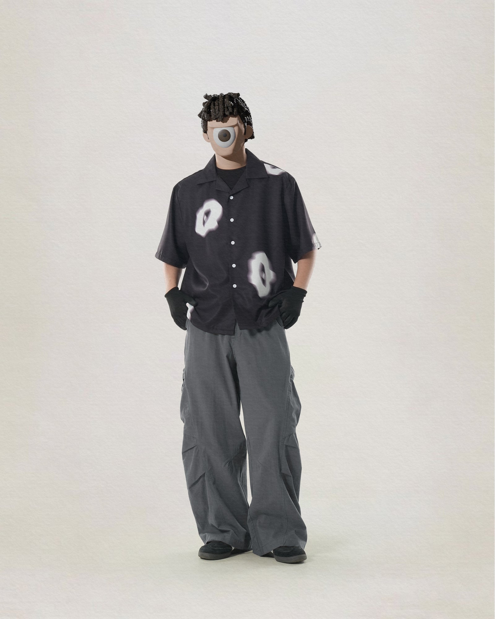 C2/ S25-C02-ST Floating mark shirt (Black)