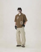 C2/ S25-C02-ST Floating mark shirt (Brown)