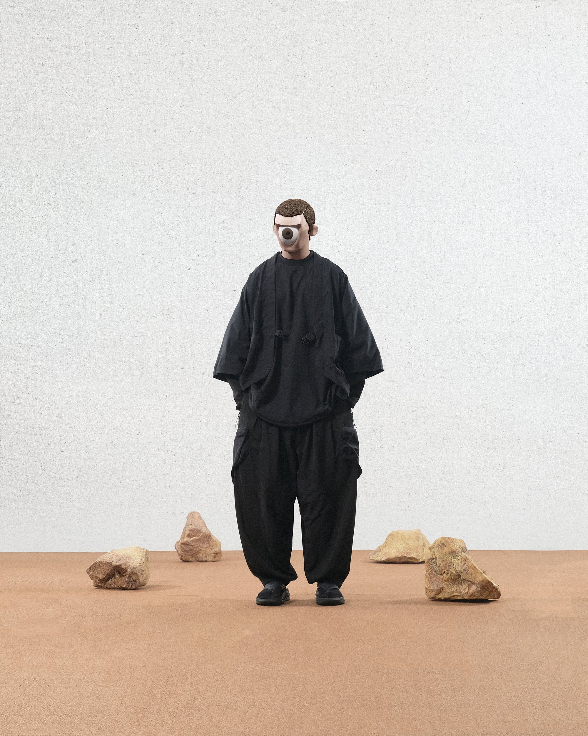 Capsule 03 / CST-125  Psammite Kimono Jacket  (Black)