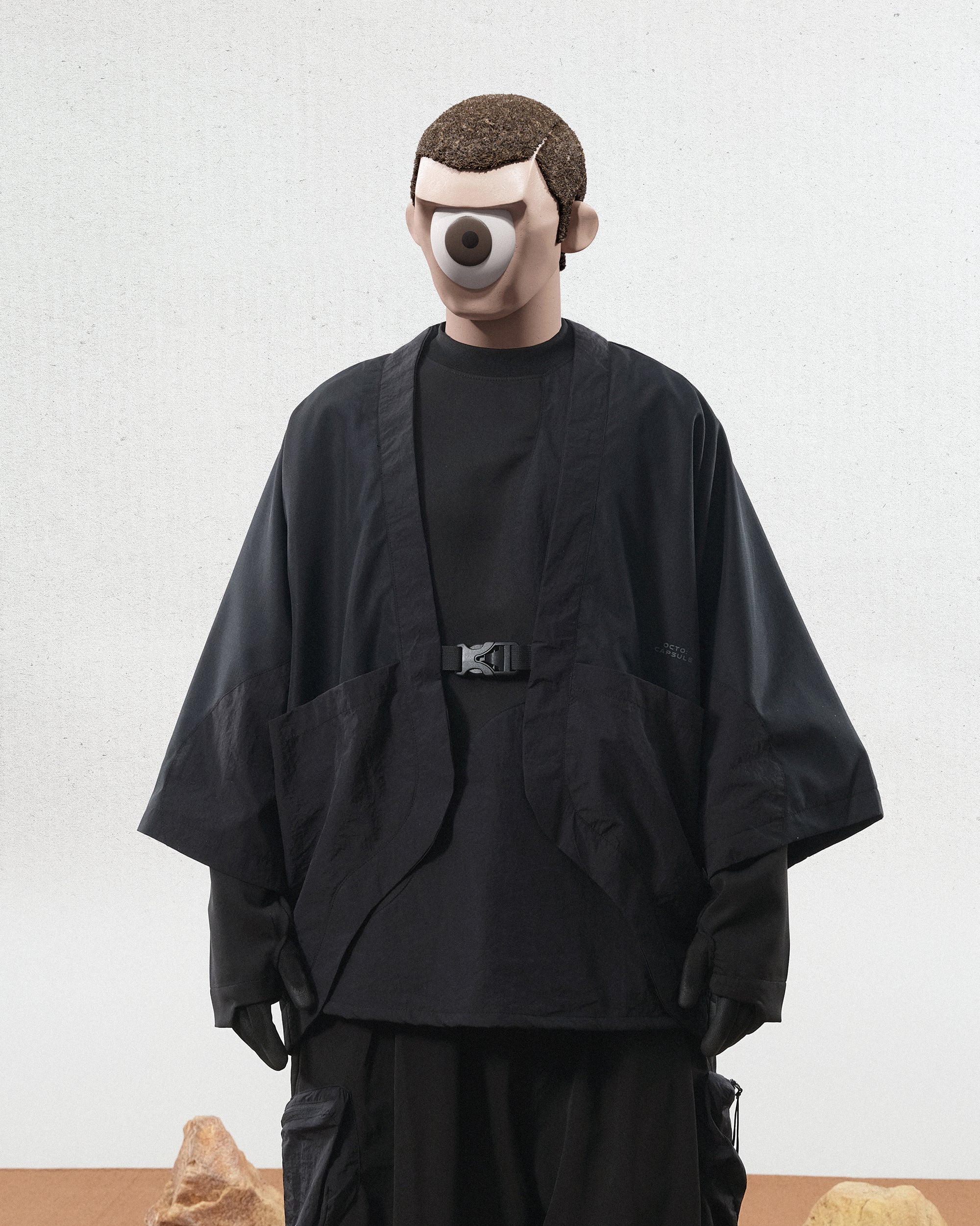 Capsule 03 / CST-125  Psammite Kimono Jacket  (Black)