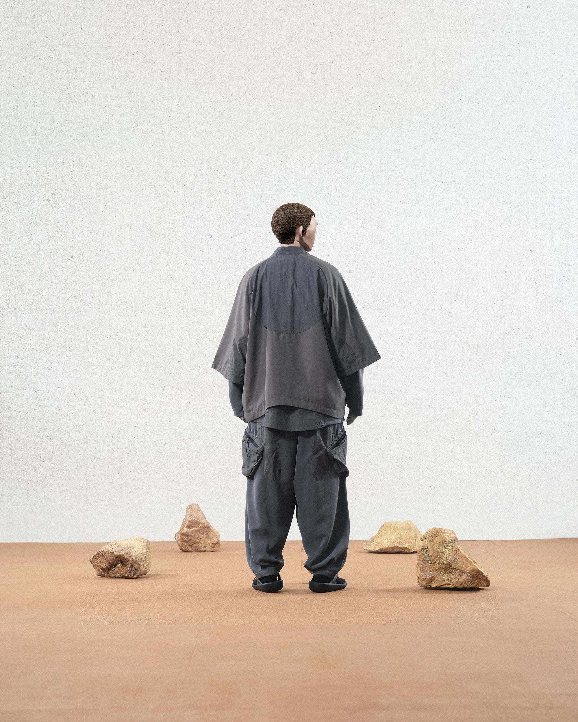 Capsule 03 / CST-125  Psammite Kimono Jacket  (Dark Grey)