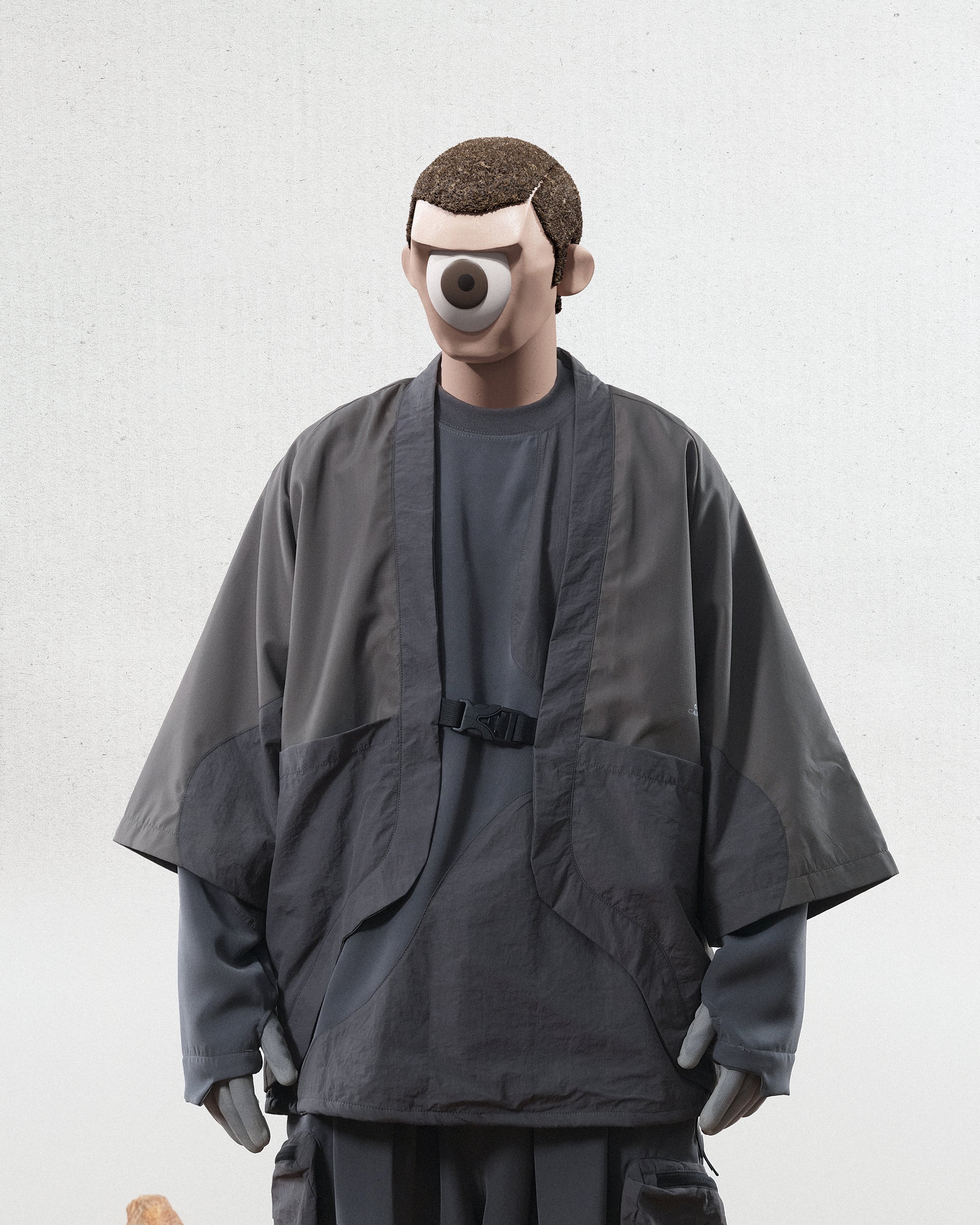 Capsule 03 / CST-125  Psammite Kimono Jacket  (Dark Grey)