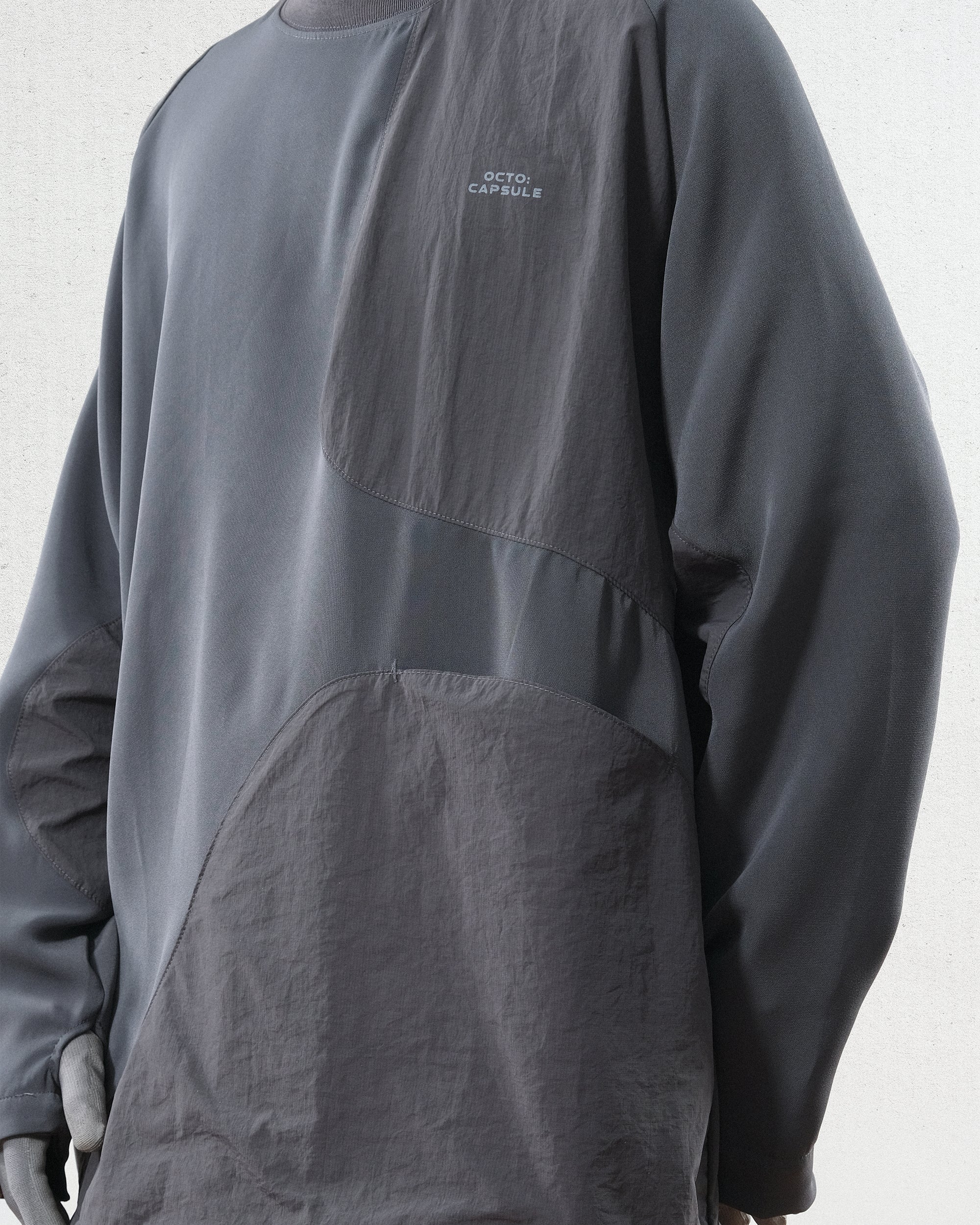 Capsule 03 / CST-124 Psammite Nylon Long Sleeve T-shirt  (Stone Grey)