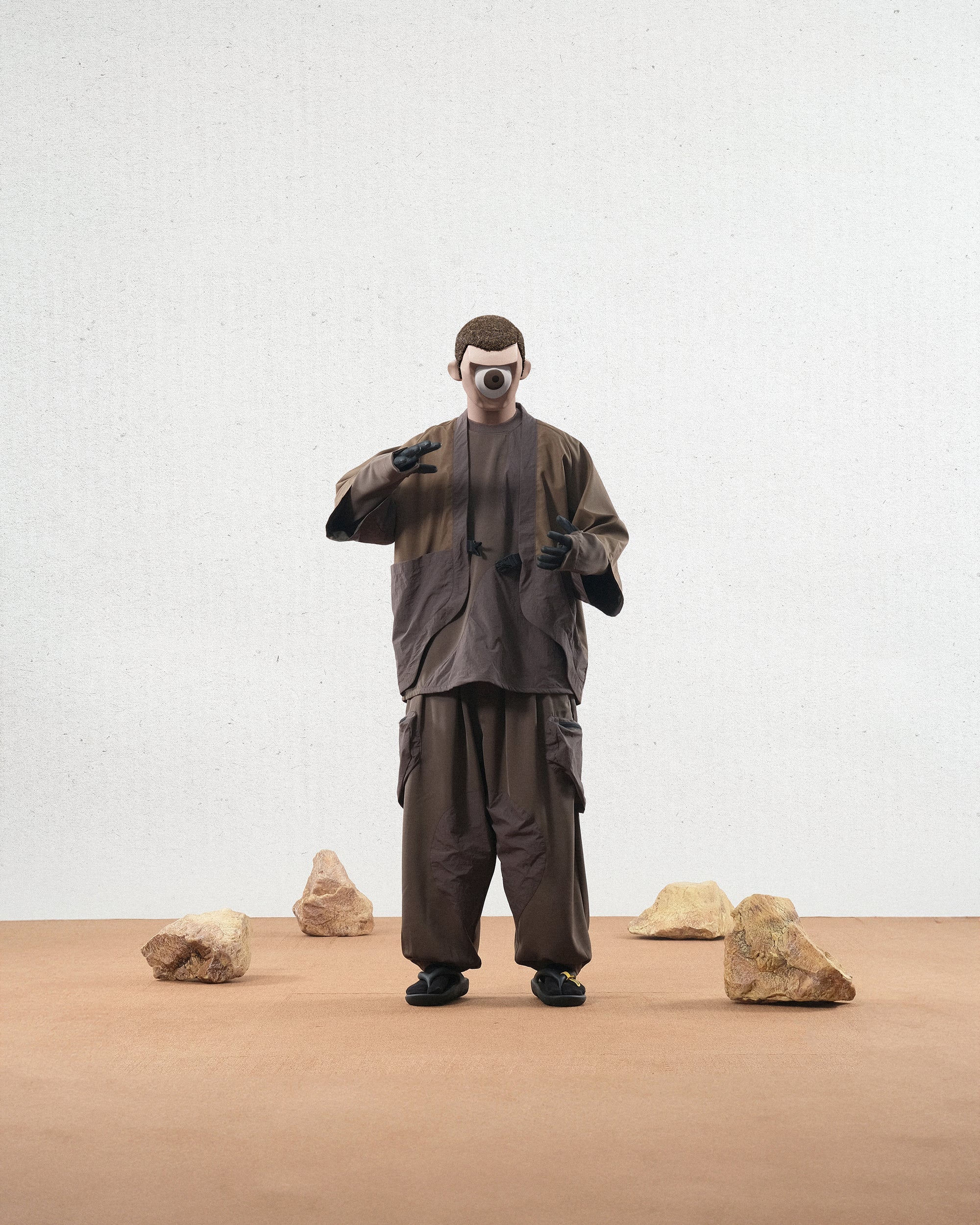 Capsule 03 / CST-125  Psammite Kimono Jacket  (Brown)