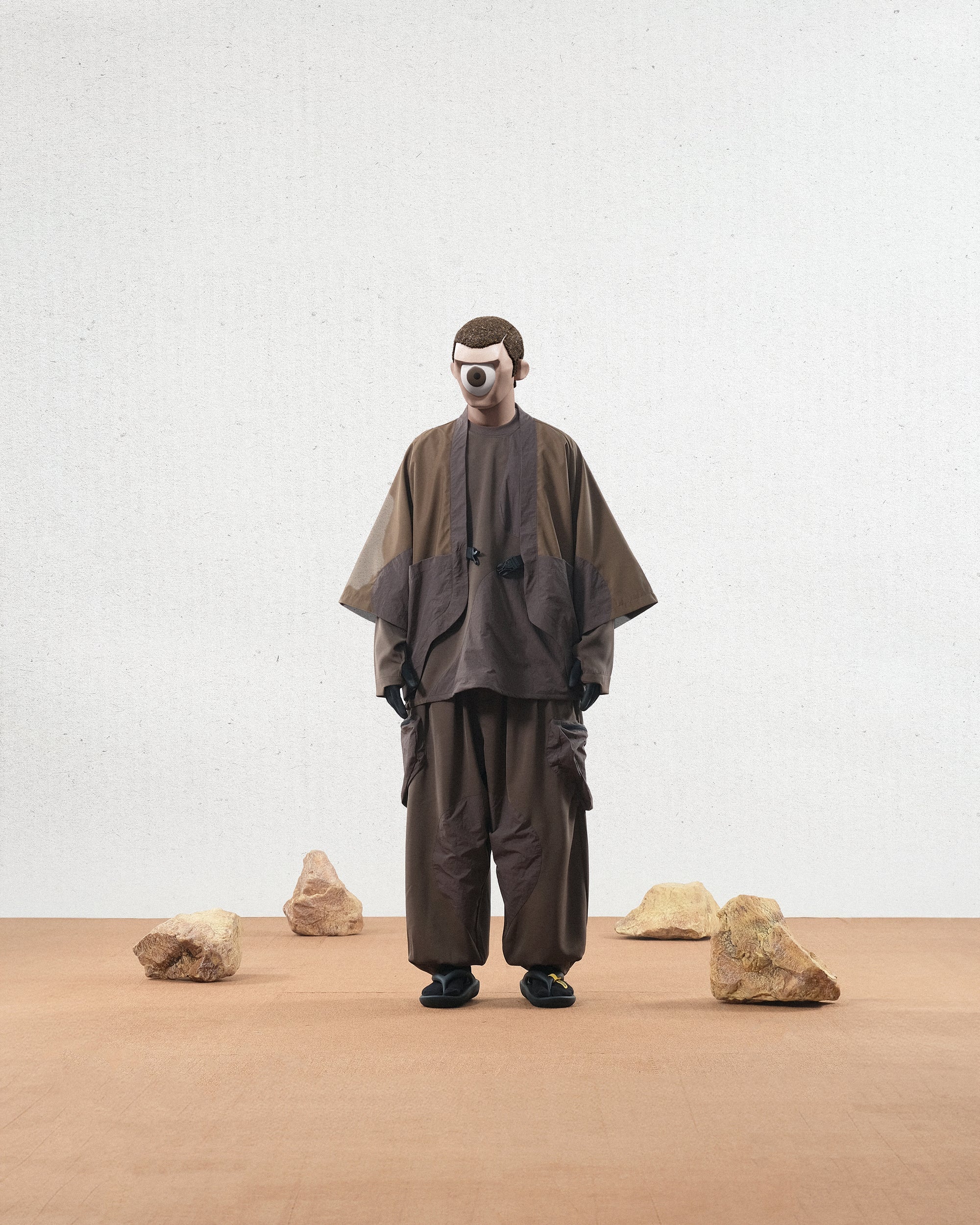 Capsule 03 / CST-125  Psammite Kimono Jacket  (Brown)