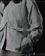 AW23 / 01 — T23-073  Trapezoidal Stereo Visor Shirt (Grey)