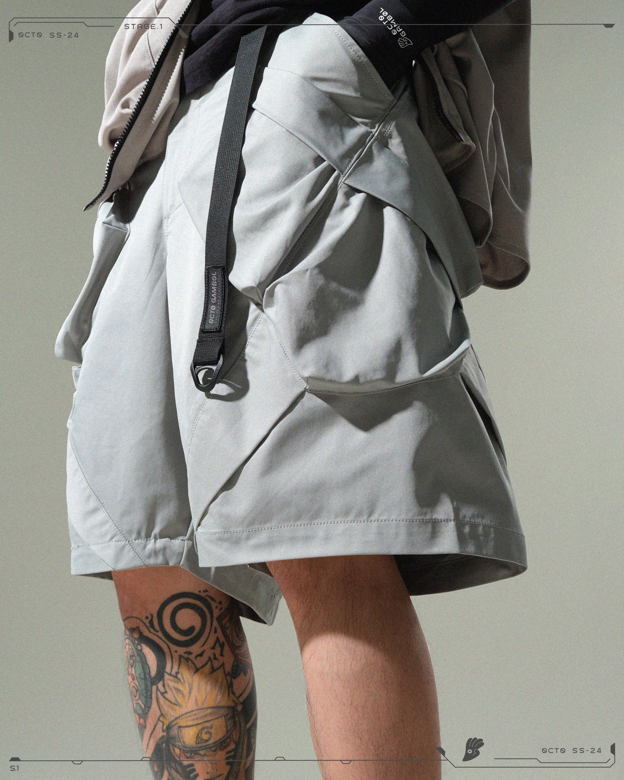 S24 / 02 — S-01  Radial Visor Shorts  (Slate Grey)