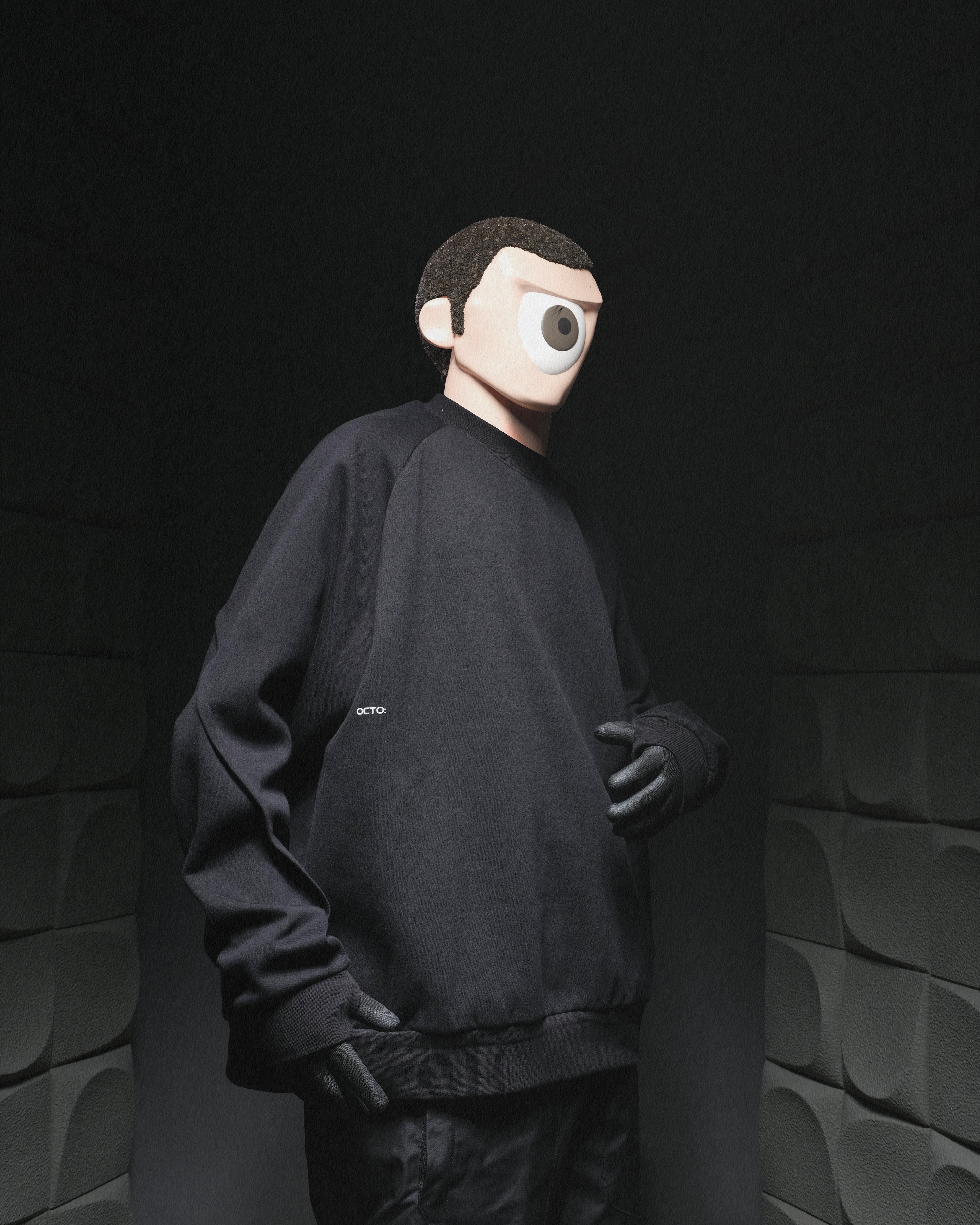 A24-CS-01-H    Futuristic Sweater (Black)