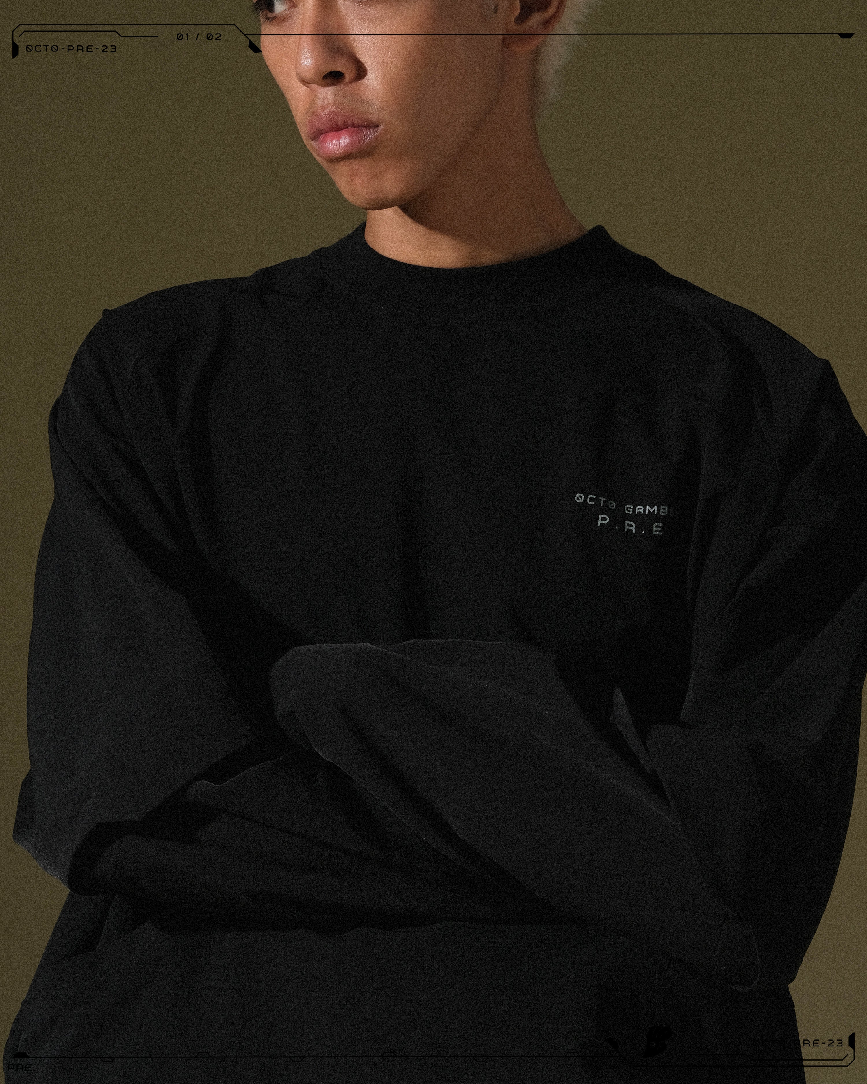 PRE - SEASON  — PT23-011 Detachable Sleeves T-shirt  (Black)