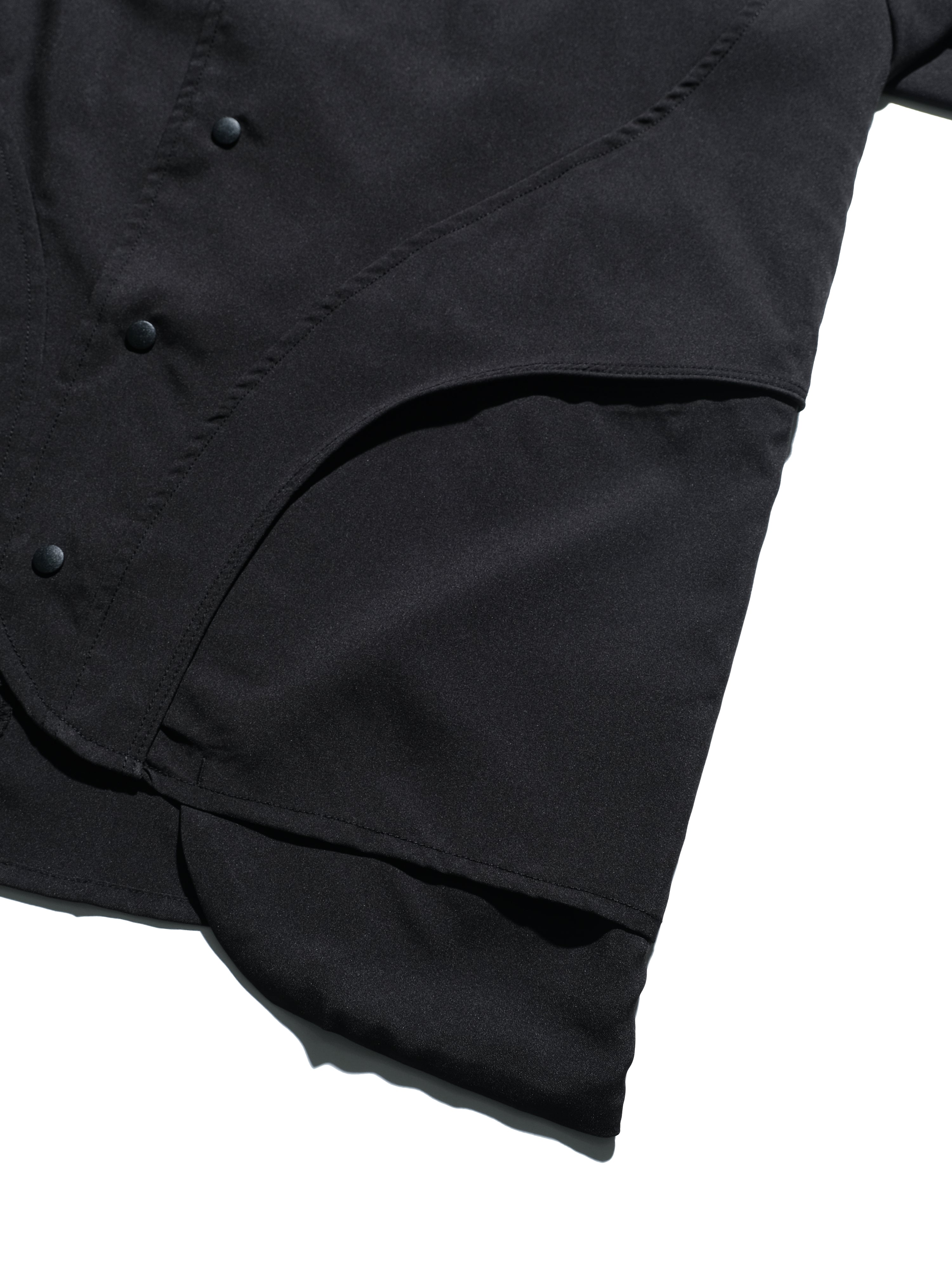 S24  / C-02-ST  ROAM Curved Bowling Shirt  (Black)