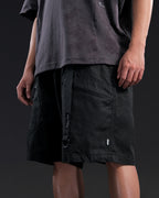 S26-PR-S1/ Light Twill Utility Shorts (Black)