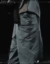 AW23 / 02 —  P23-130 Trapezoidal V-Shape Visor Arc Wide Pants  (Slate Grey)
