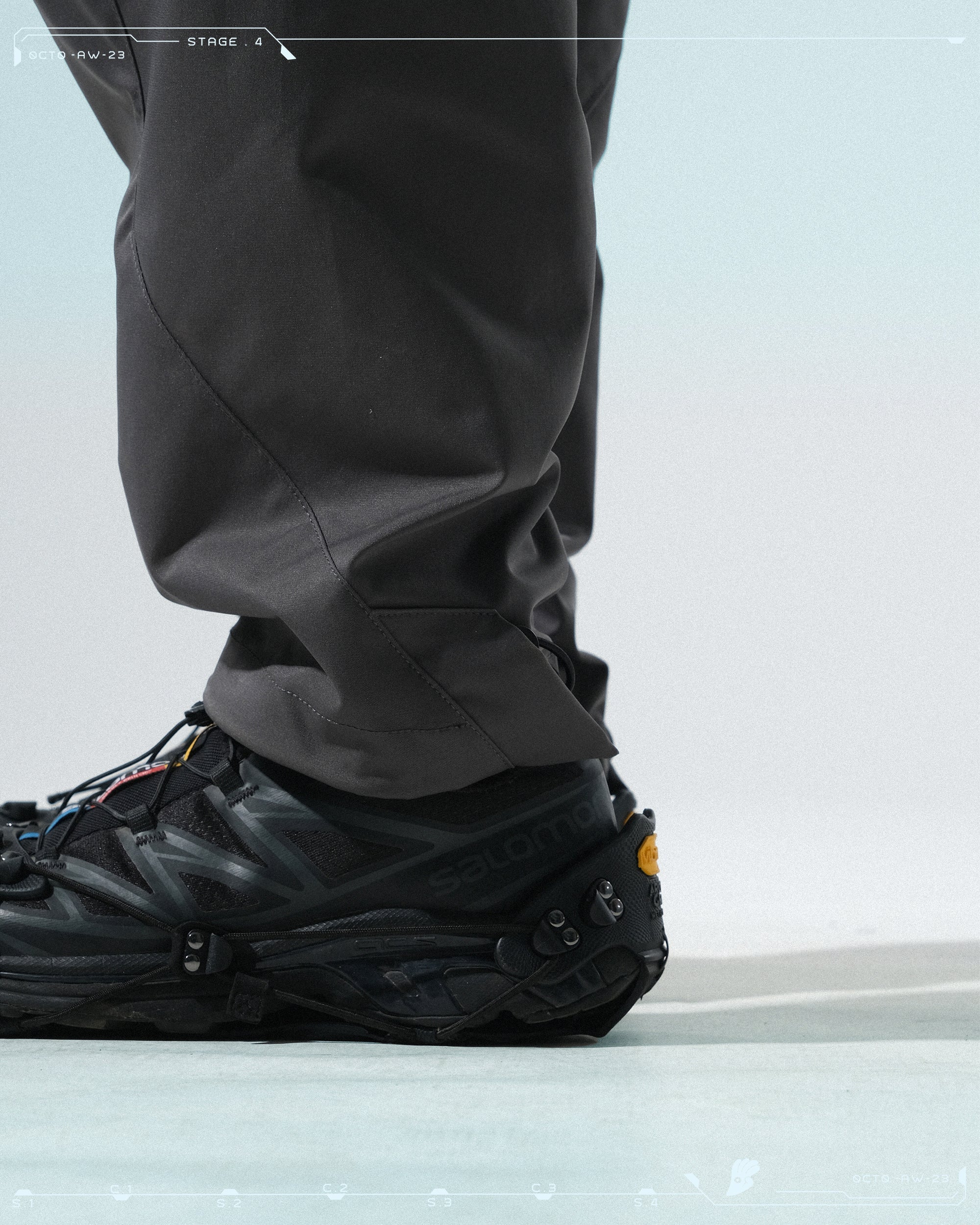 AW23 / 12 —  P23-134 Hollow Pocket Access Orb Pants  (Dark Grey)