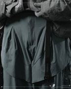 AW23 / 02 —  P23-130 Trapezoidal V-Shape Visor Arc Wide Pants  (Slate Grey)