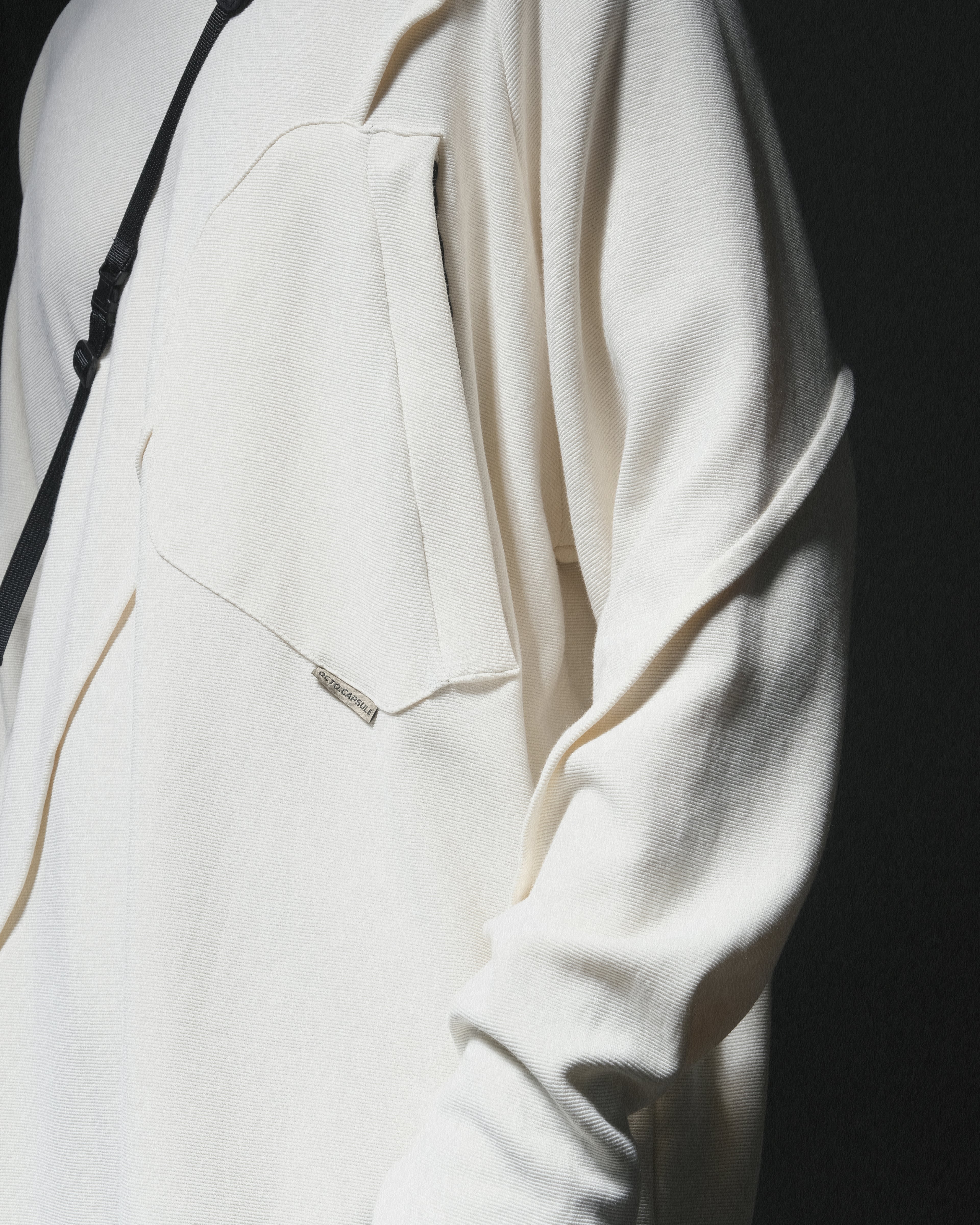 A24-CS-01-T   Futuristic Long Sleeves T-shirt (Ivory White)