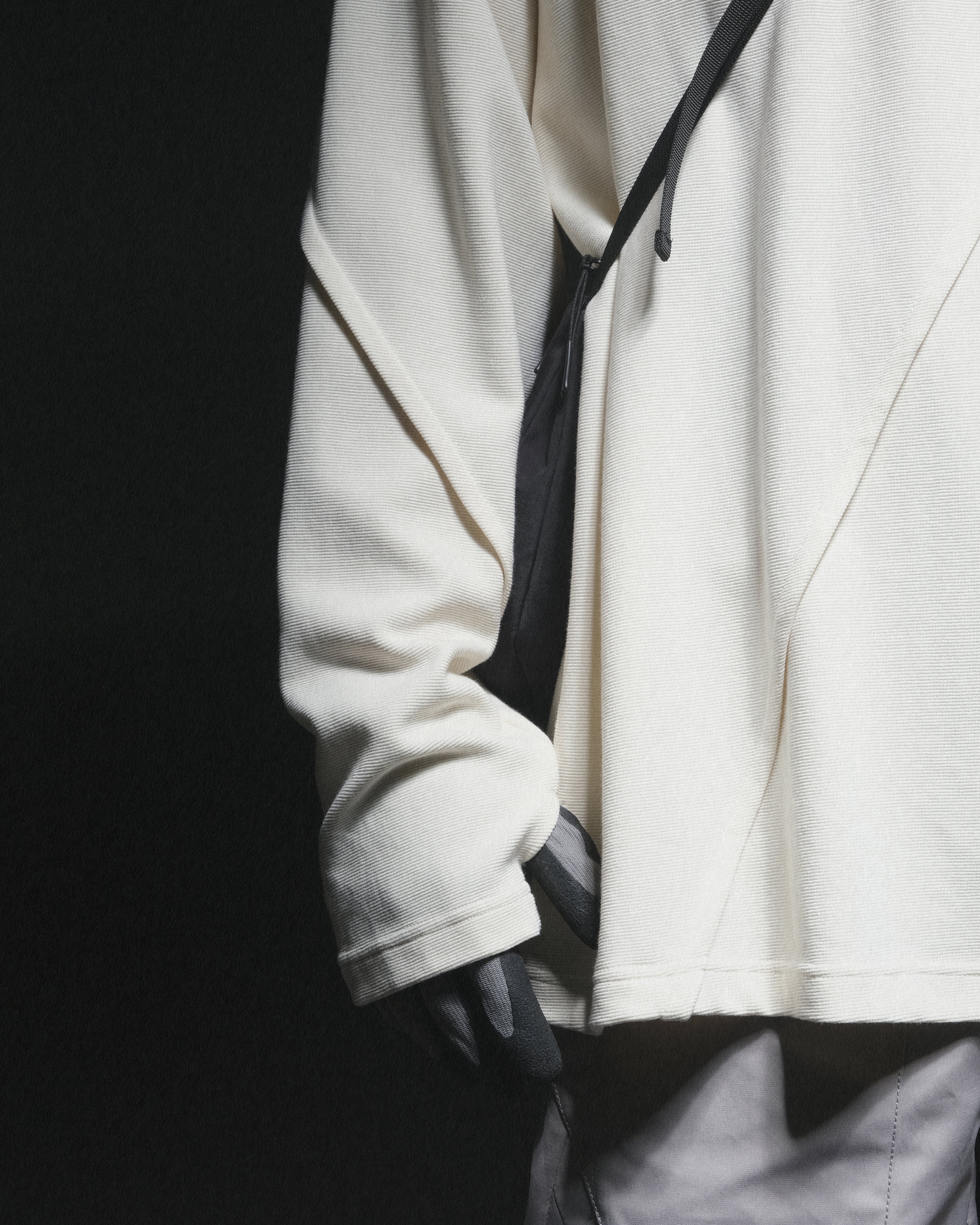 A24-CS-01-T   Futuristic Long Sleeves T-shirt (Ivory White)