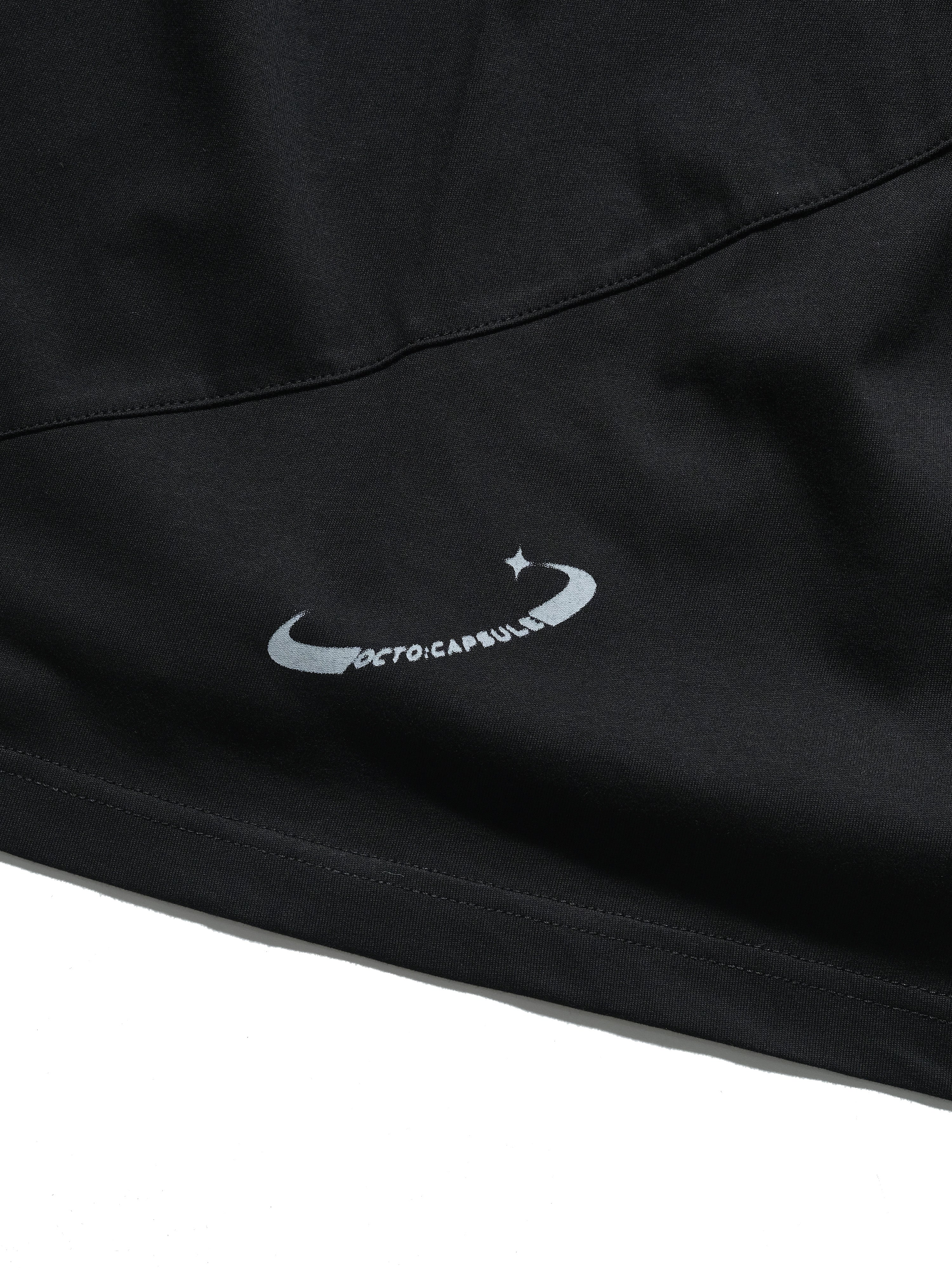 S24  / C-03-T2   Crescent Graphic T-shirt  (Black)