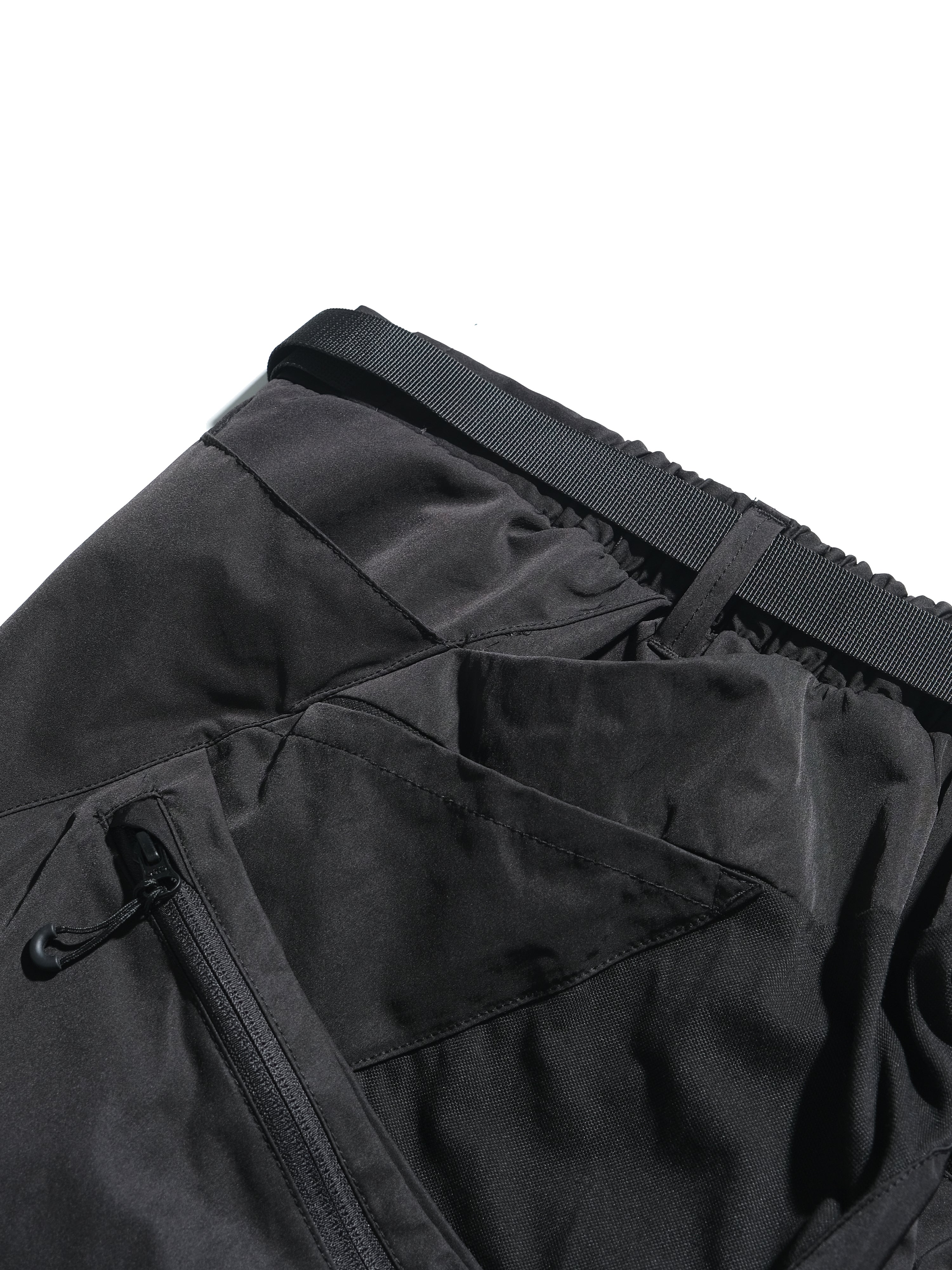 S24 / 07 — S-02  Hollow Tornado Shorts  (Black)