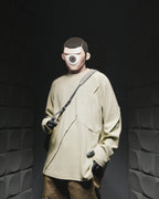 A24-CS-01-T   Futuristic Long Sleeves T-shirt (Taupe Khaki)