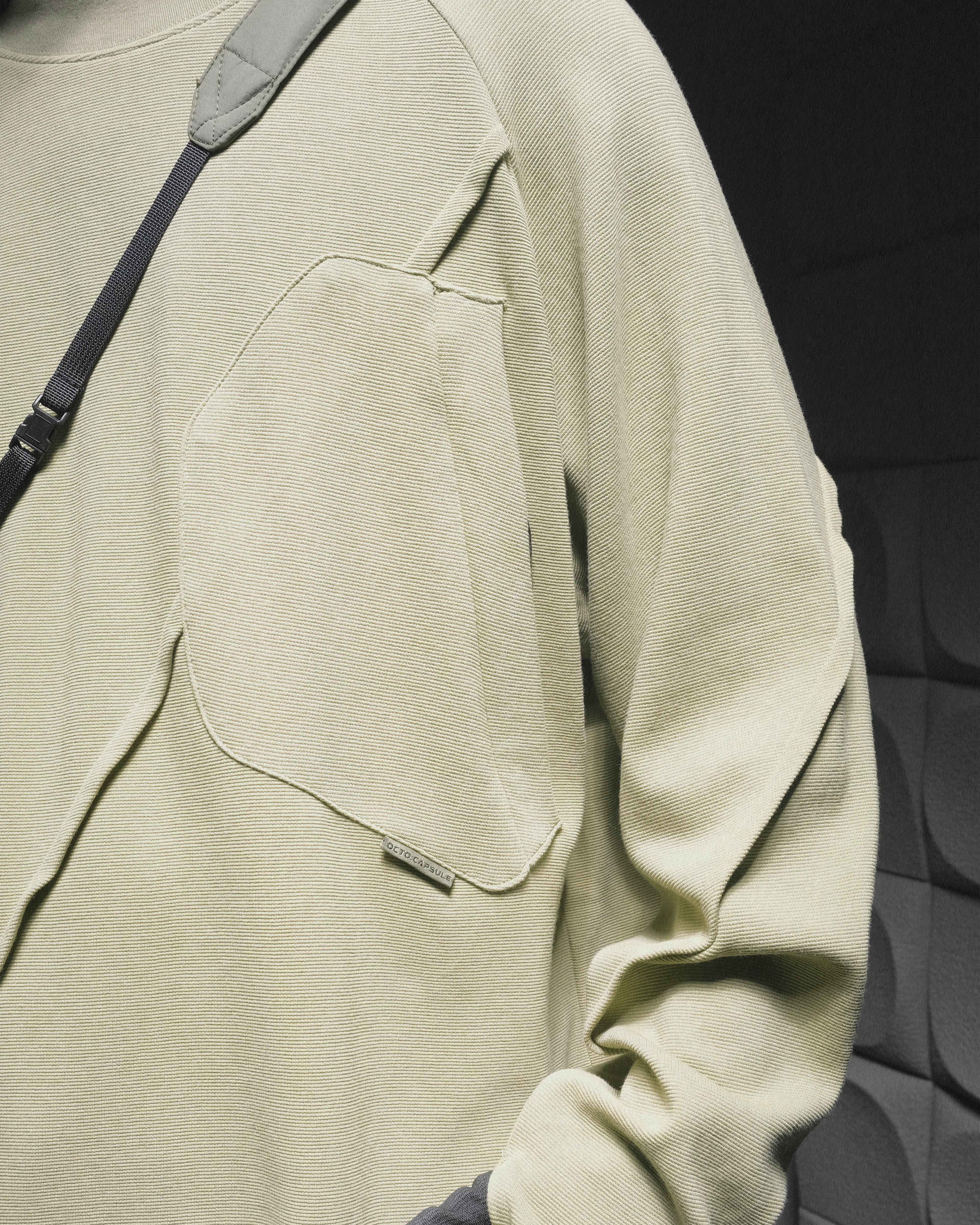 A24-CS-01-T   Futuristic Long Sleeves T-shirt (Taupe Khaki)