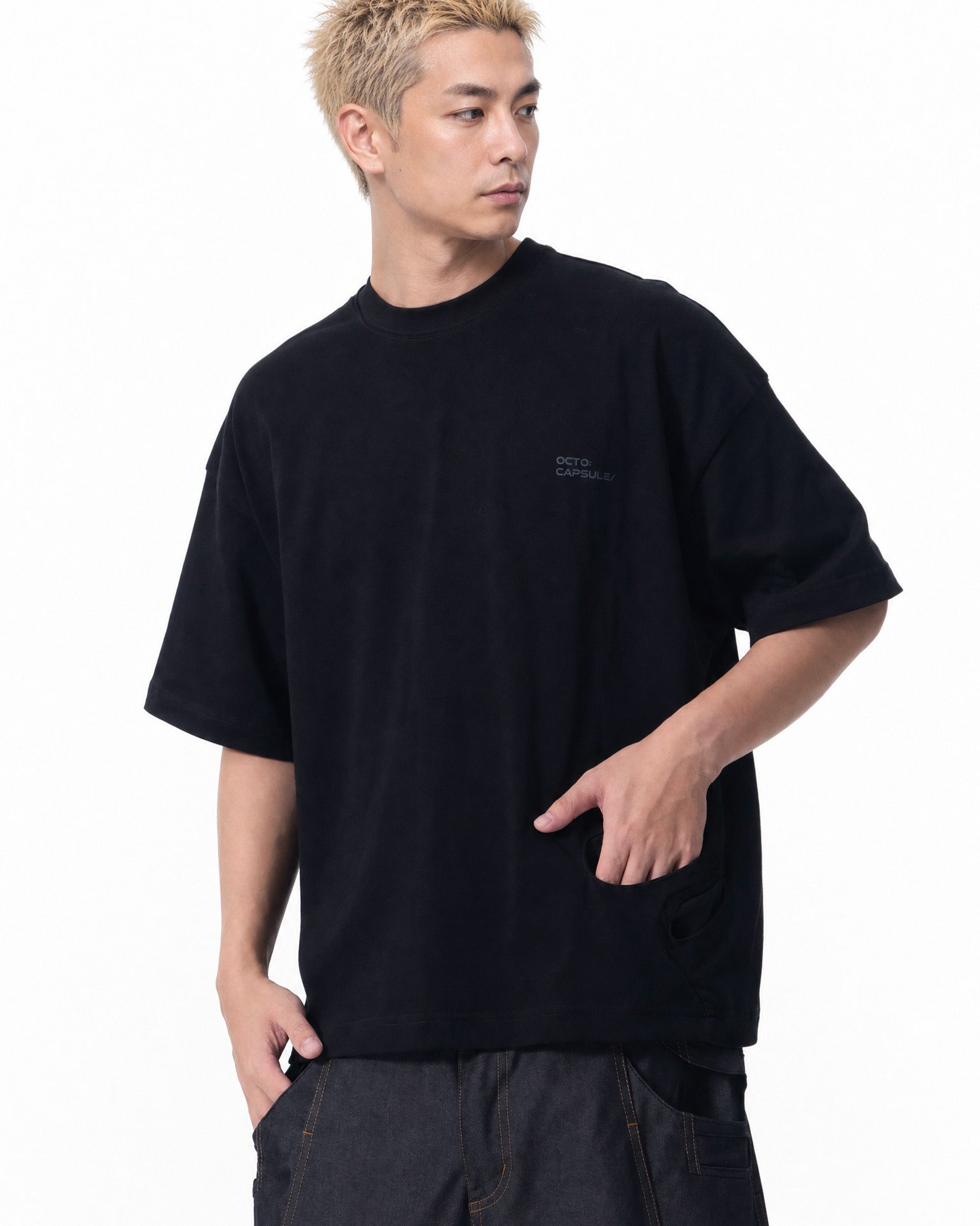 S26-C2-T / Offset Void Tee (Black)