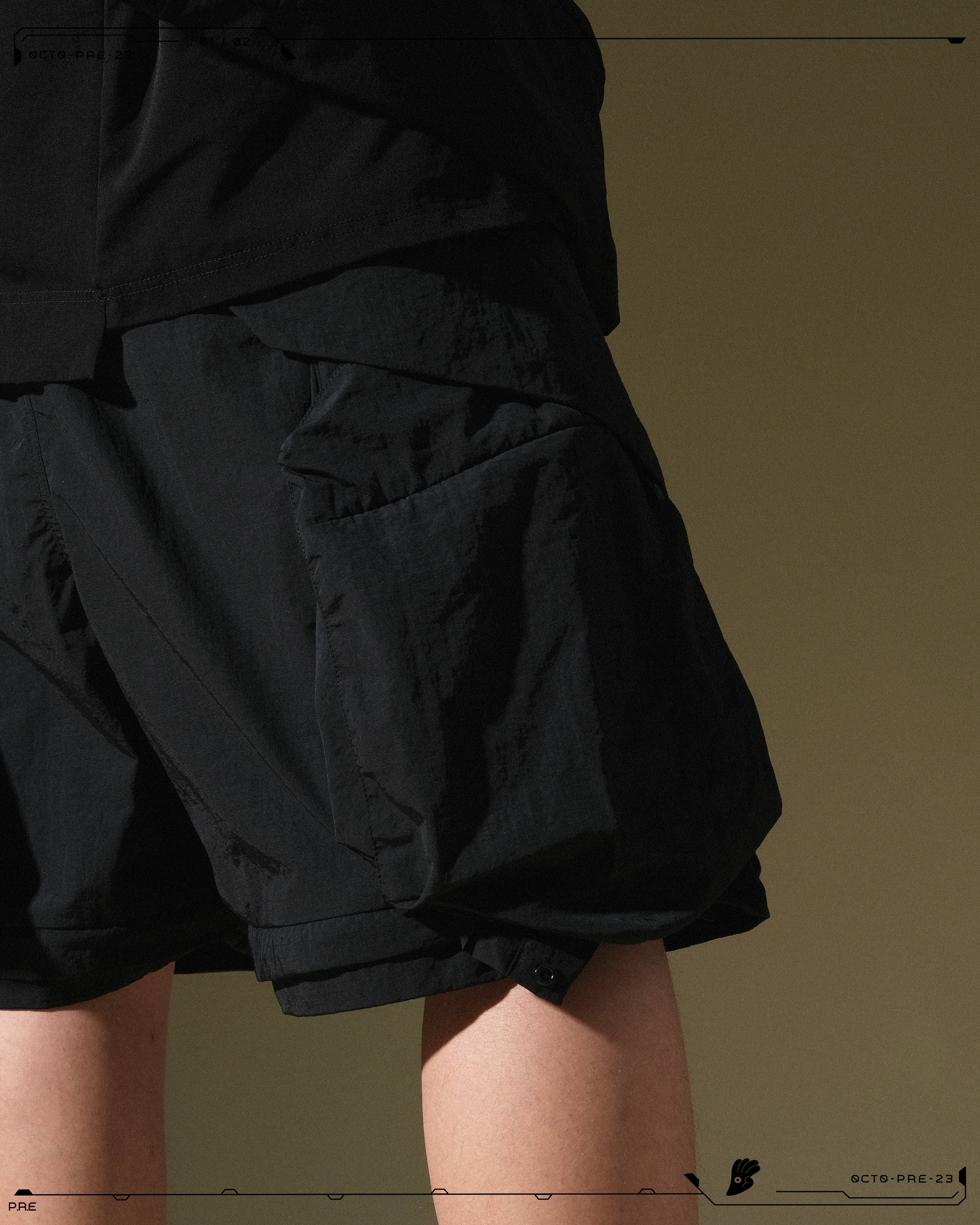 PRE - SEASON  —  PP23-021 Detachable Orb Pants  (Black)