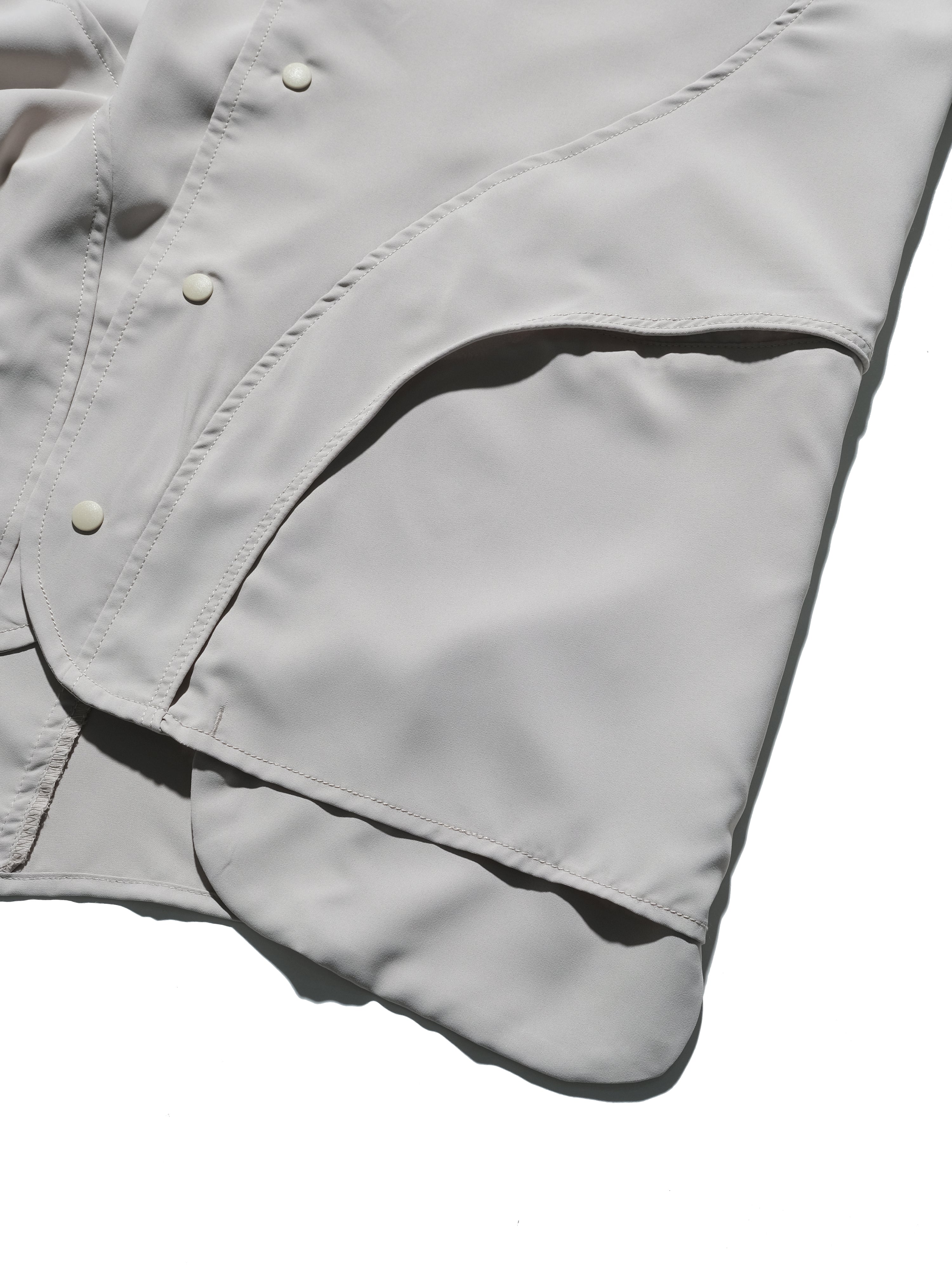 S24  / C-02-ST  ROAM Curved Bowling Shirt  (Stone Khaki)