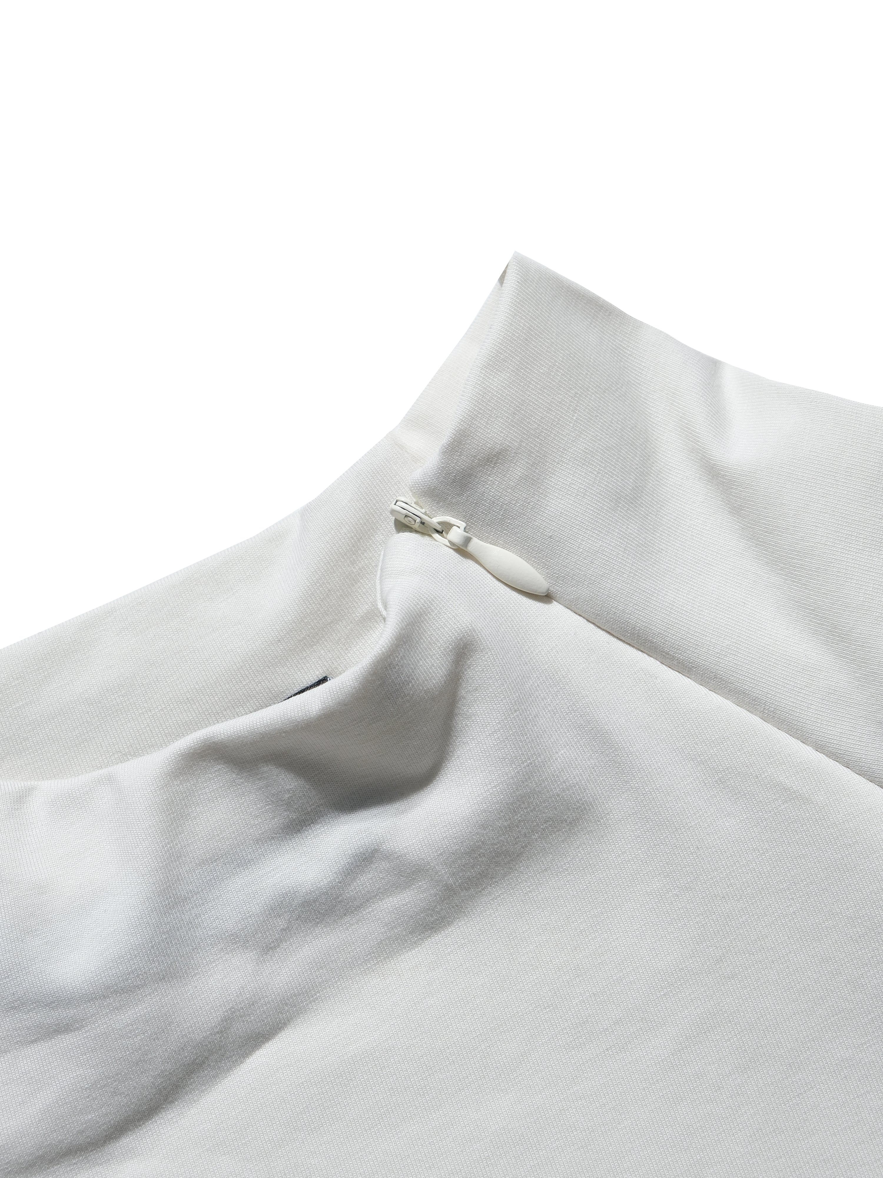 OCTO x SENSE S25-OS-WT1 Zip Cropped Top (Cream)
