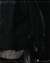AW23 / 01 — T23-073  Trapezoidal Stereo Visor Shirt (Black)