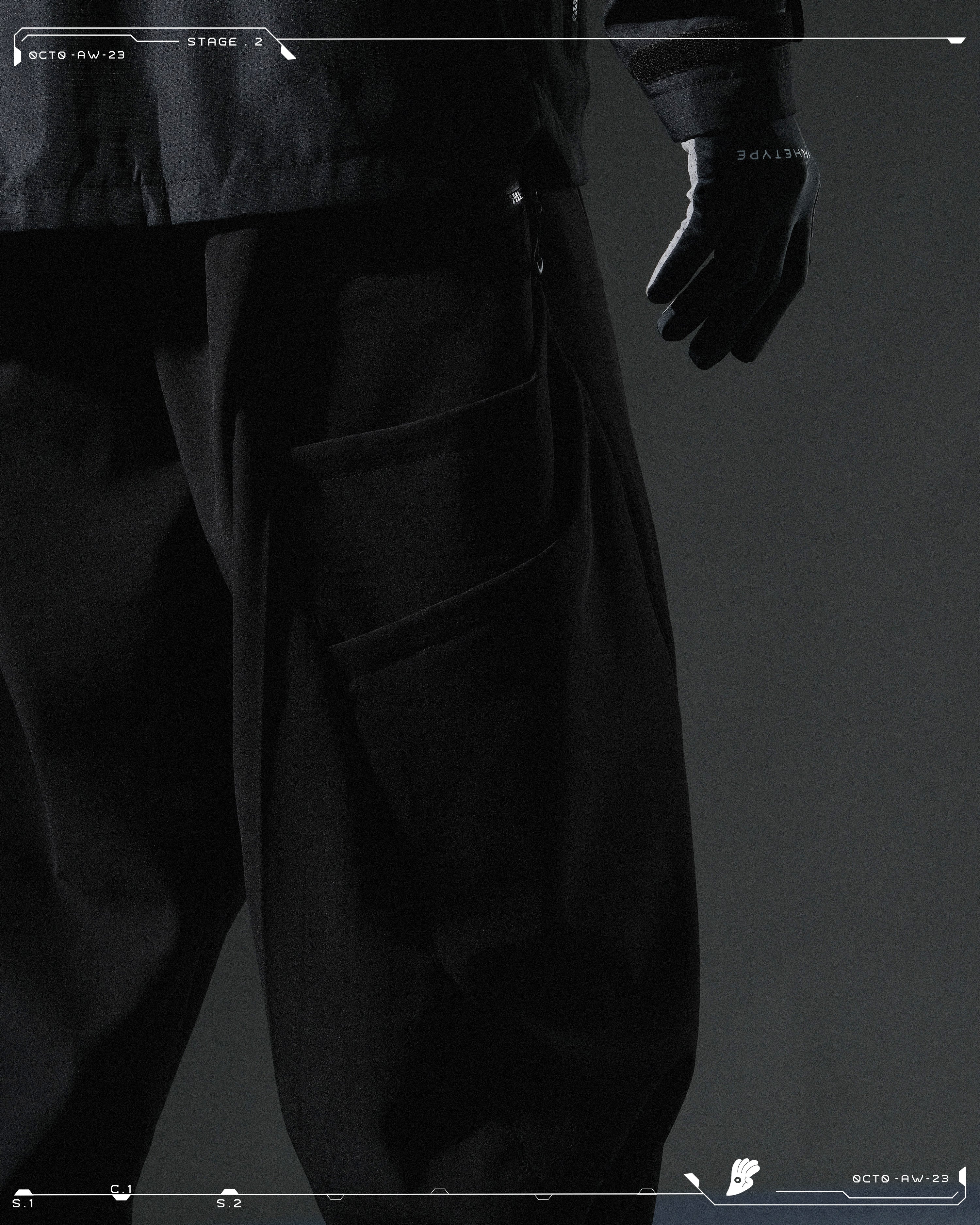 AW23 / 05 —  P23-131  Dexterous Orb Pants  (Black)