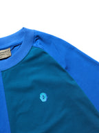 S24  / C-04-T   Dual Stitching Oversized T-shirt  (Aegean Blue)
