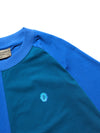 S24  / C-04-T   Dual Stitching Oversized T-shirt  (Aegean Blue)