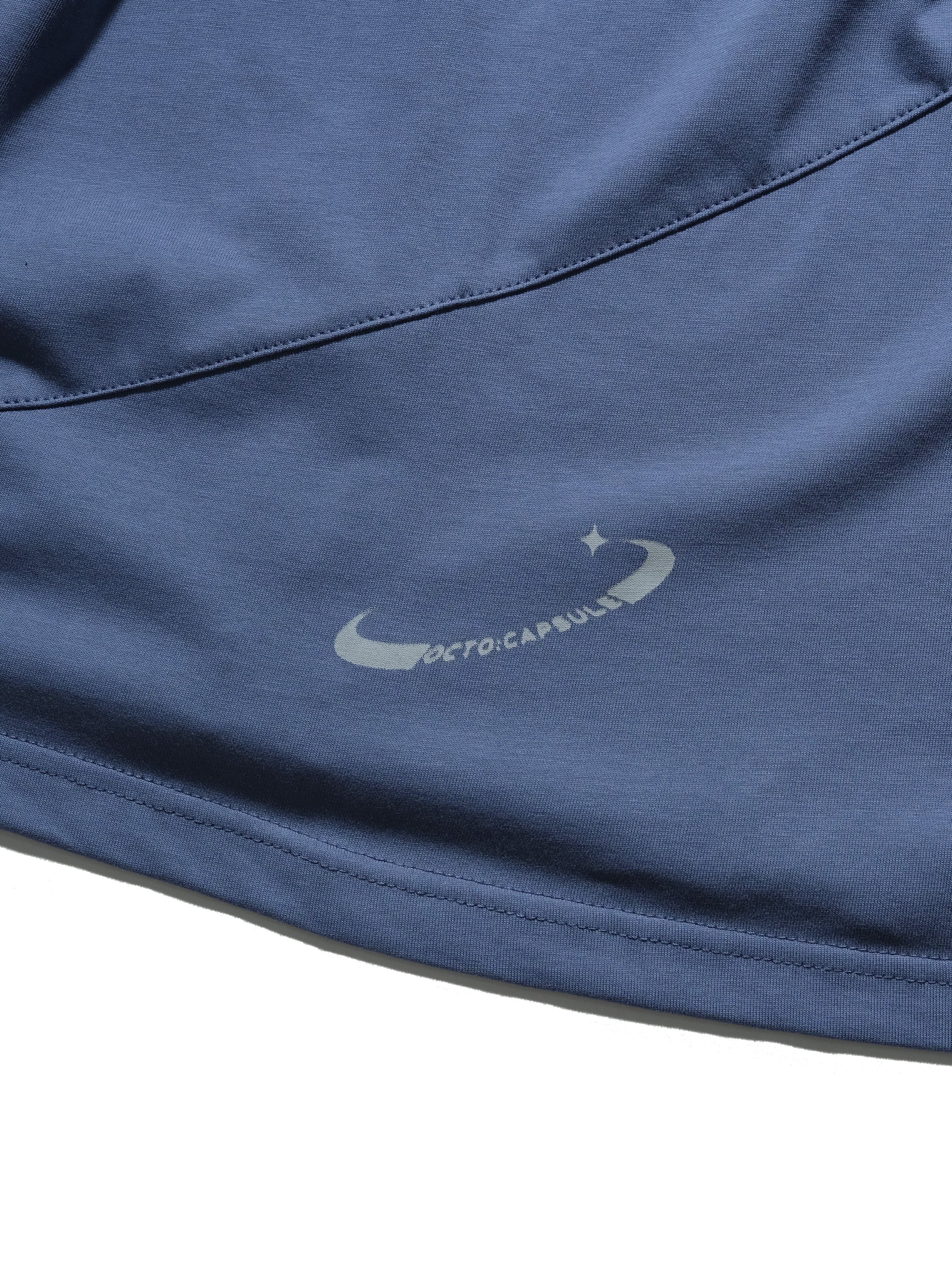 S24  / C-03-T2  Crescent Graphic T-shirt  (Stone Blue)