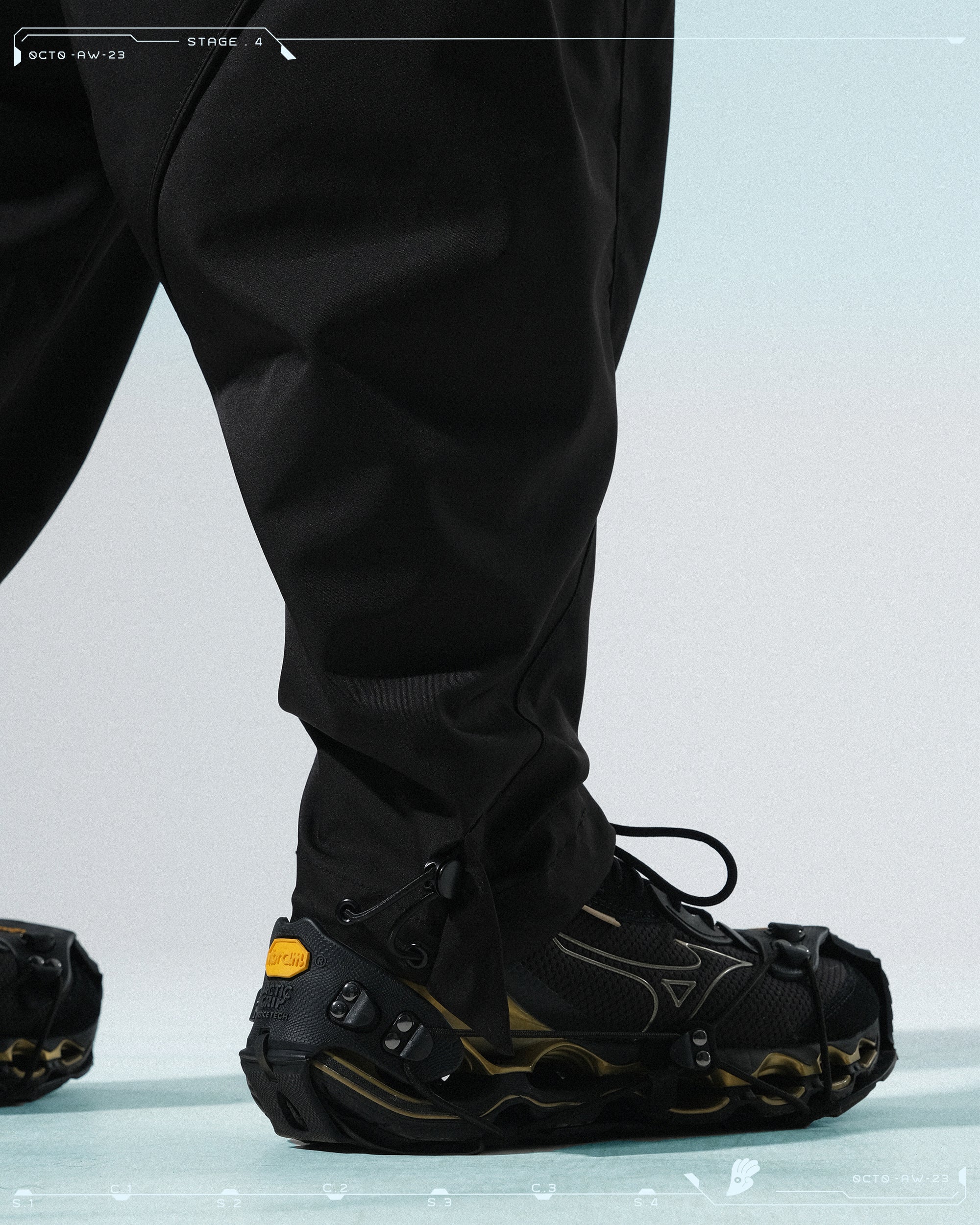 AW23 / 12 —  P23-134 Hollow Pocket Access Orb Pants  (Black)