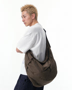 S26-C2-B / Offset Void Crescent Bag (Brown)