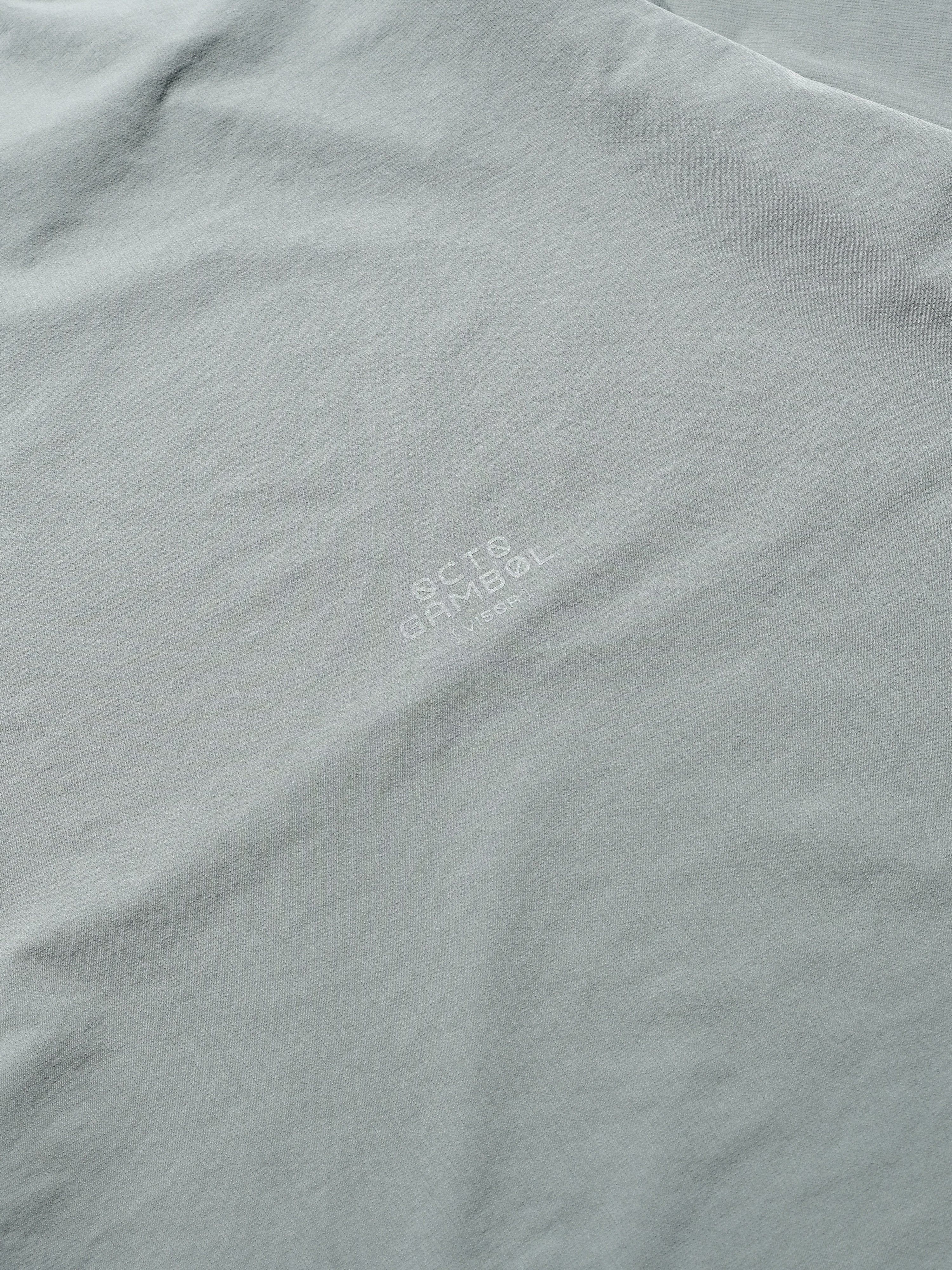 S24  / 03 —  T-01  Irregular Polygon Visor T-shirt  (Seal Grey)