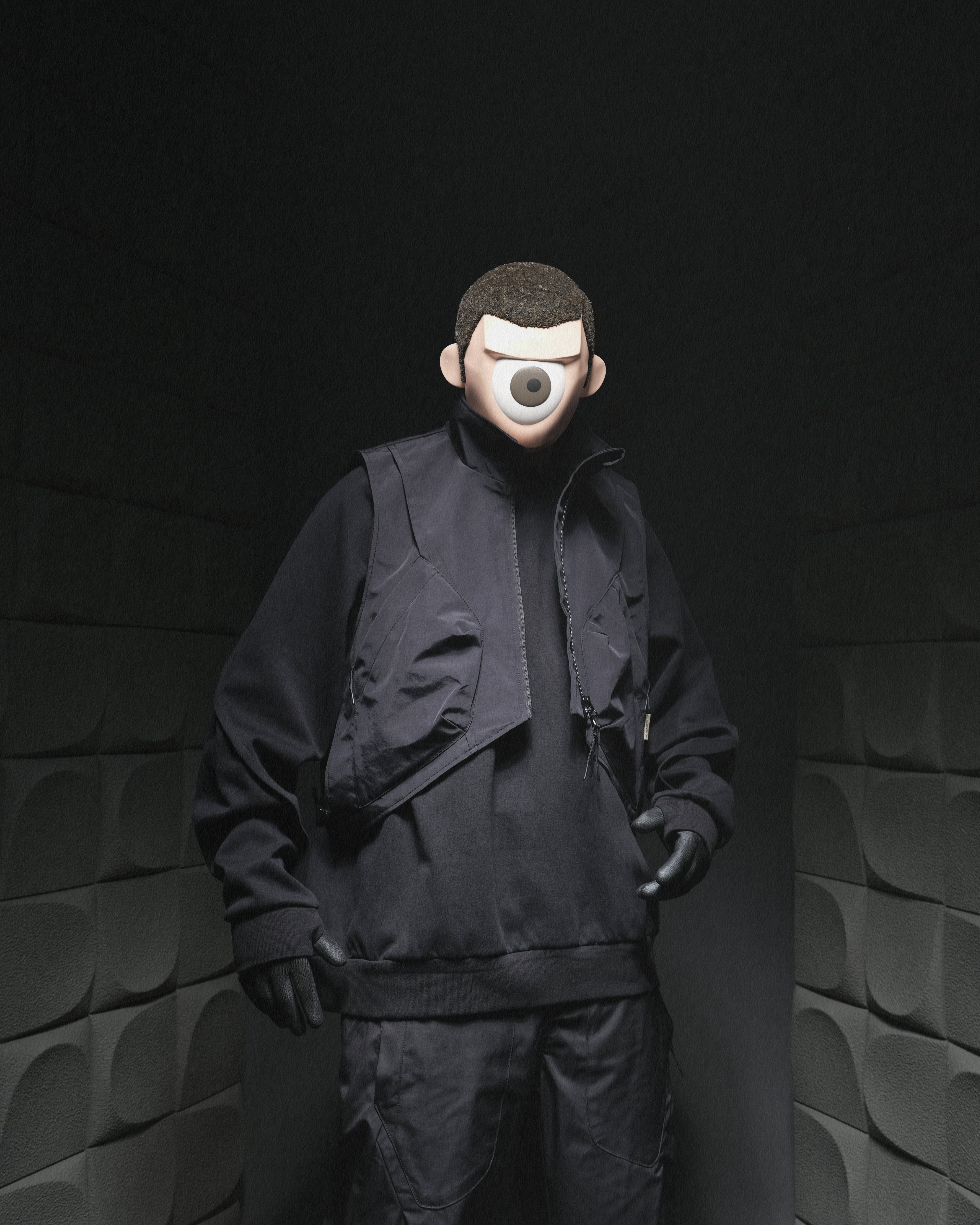 A24-CS-01-O   Futuristic Vest (Black)