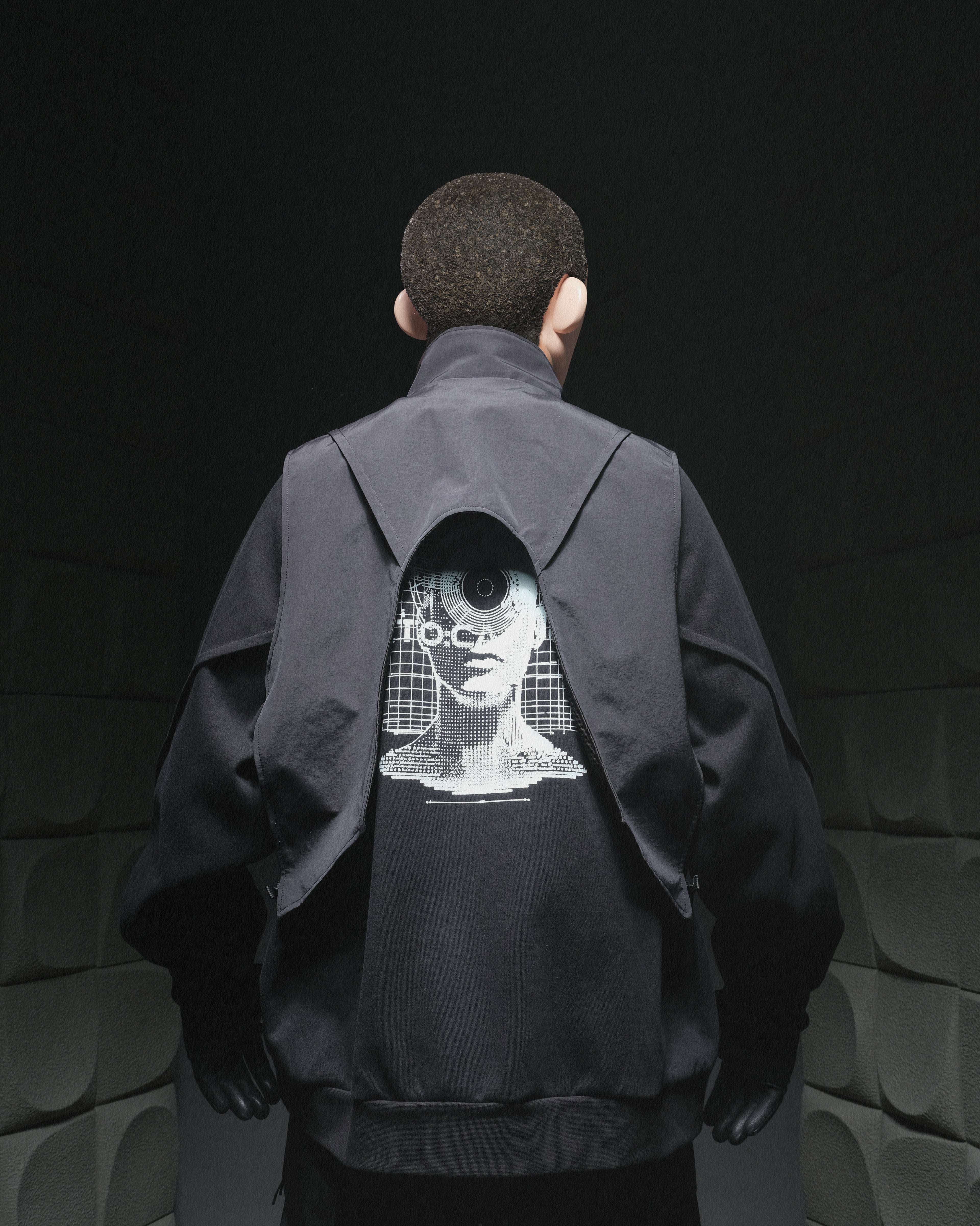 A24-CS-01-O   Futuristic Vest (Black)