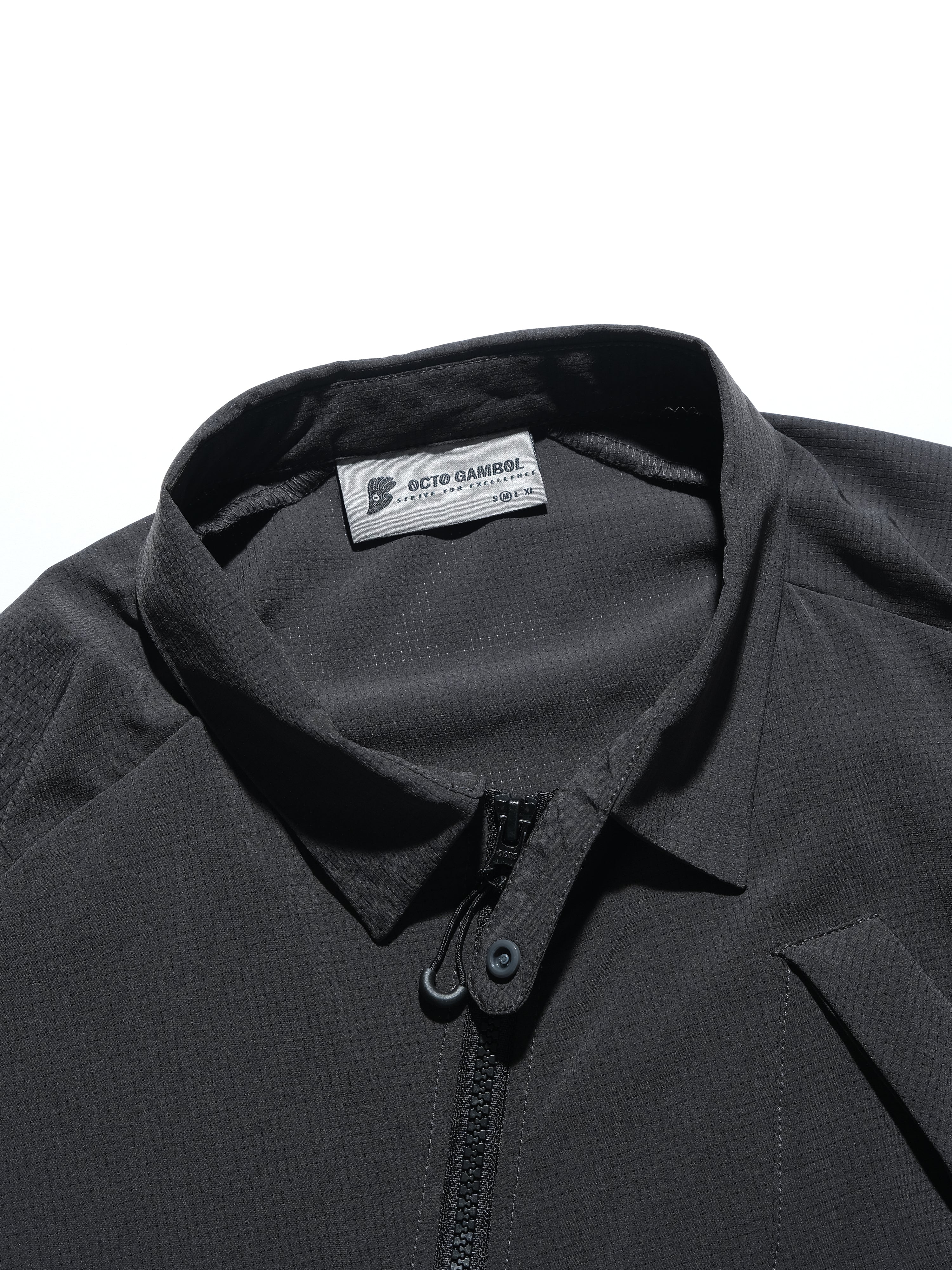S24  / 14 —  ST-03  Diagonal Sukkiri Shirt  (Iron Grey)