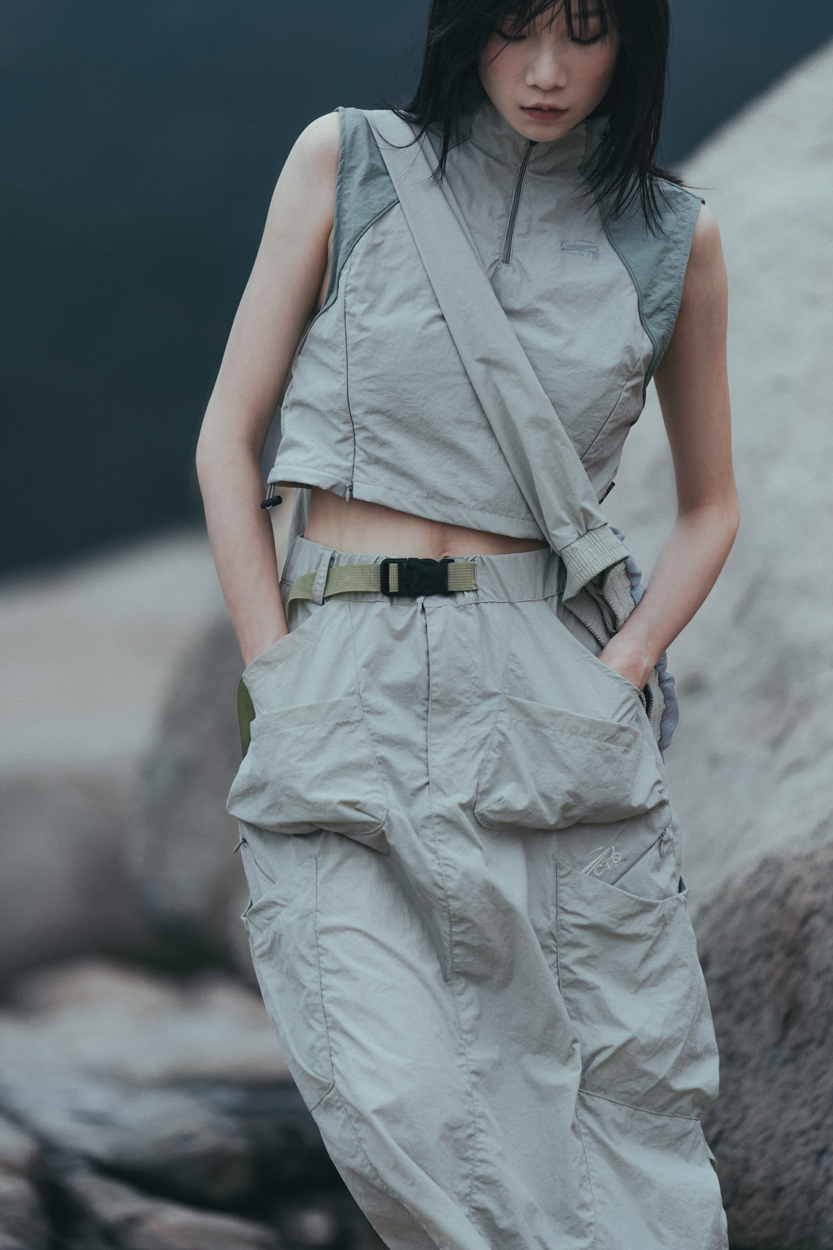 OCTO x SENSE S25-OS-WS Fissure Technical skirts (Ivory)