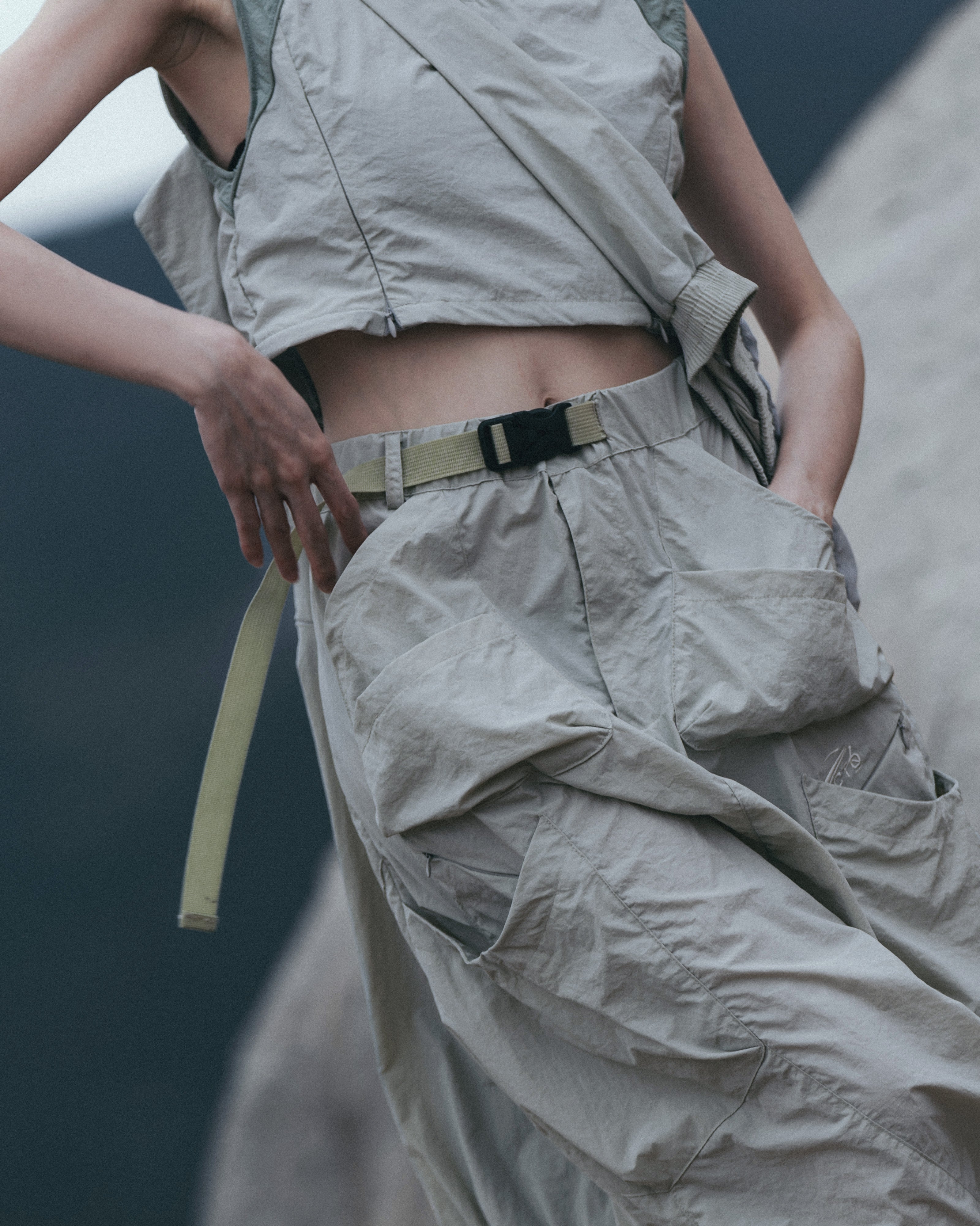 OCTO x SENSE S25-OS-WS Fissure Technical skirts (Ivory)