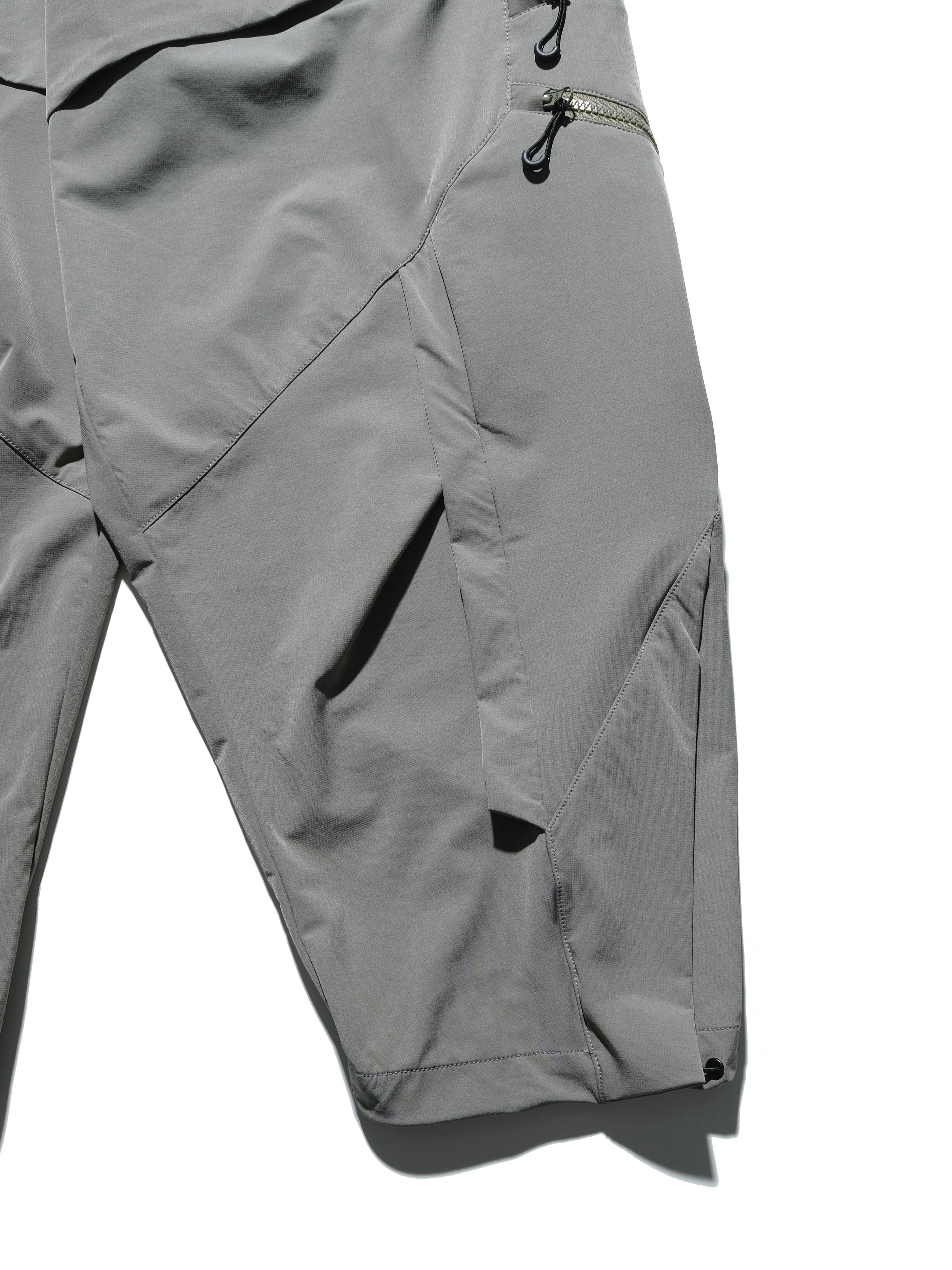 AW23 / 02 —  P23-130 Trapezoidal V-Shape Visor Arc Wide Pants  (Pewter Green)