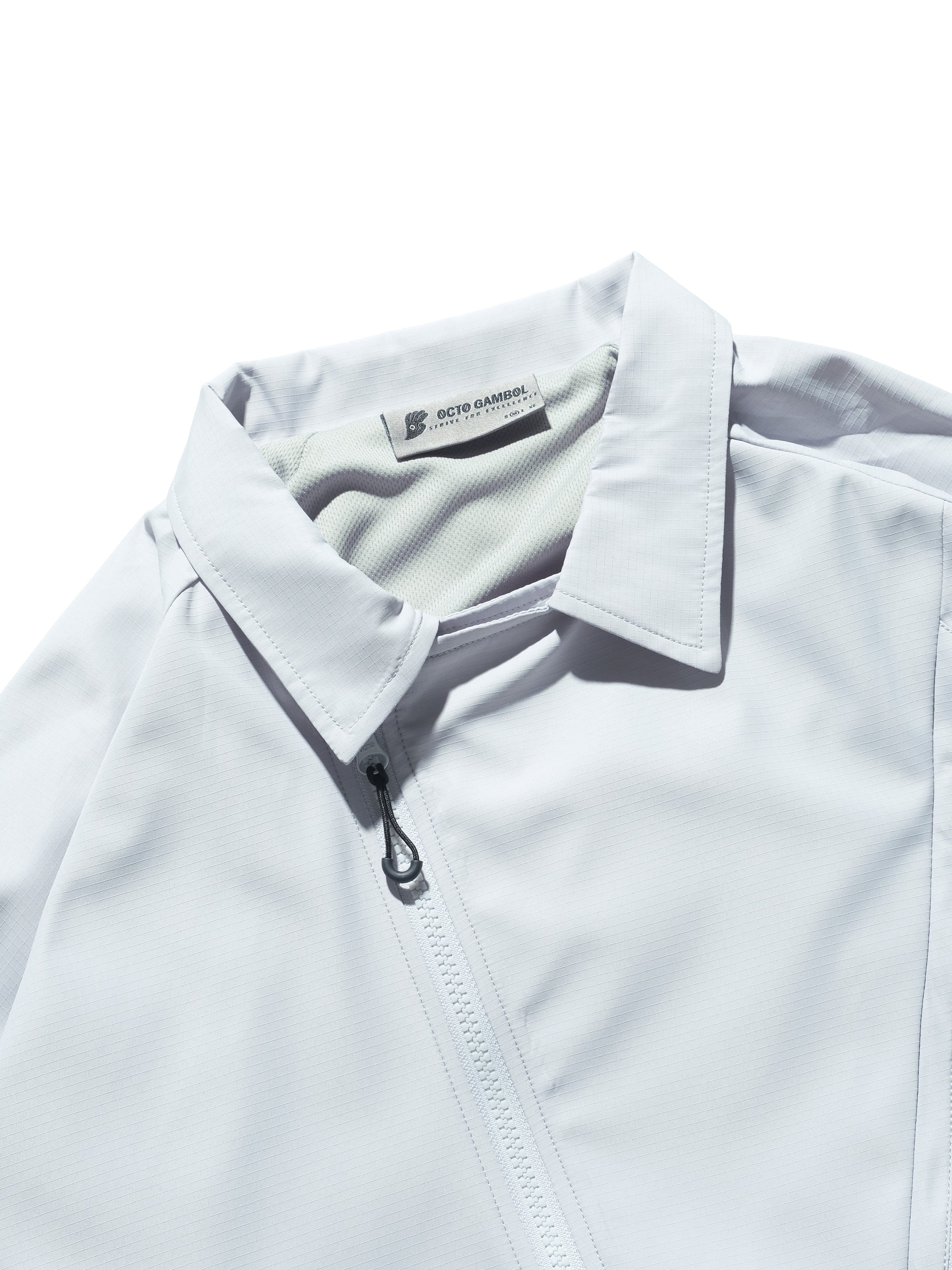 AW23 / 04 —J23-026  Oblique deformation Blazer (Bright Grey)