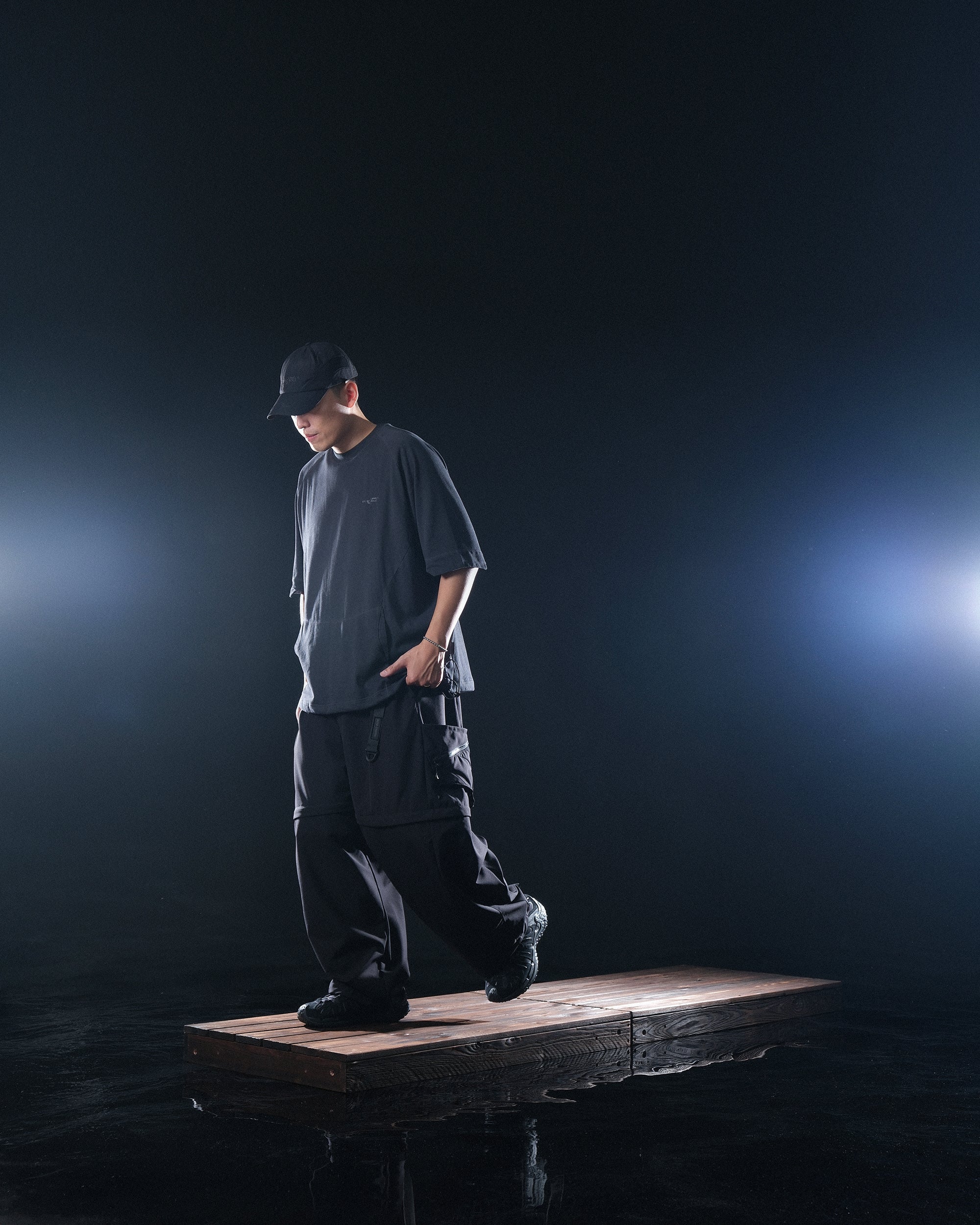 S25-OL-P Octo x Lonely.crocodile Dual Scale Detachable Pants (Black)