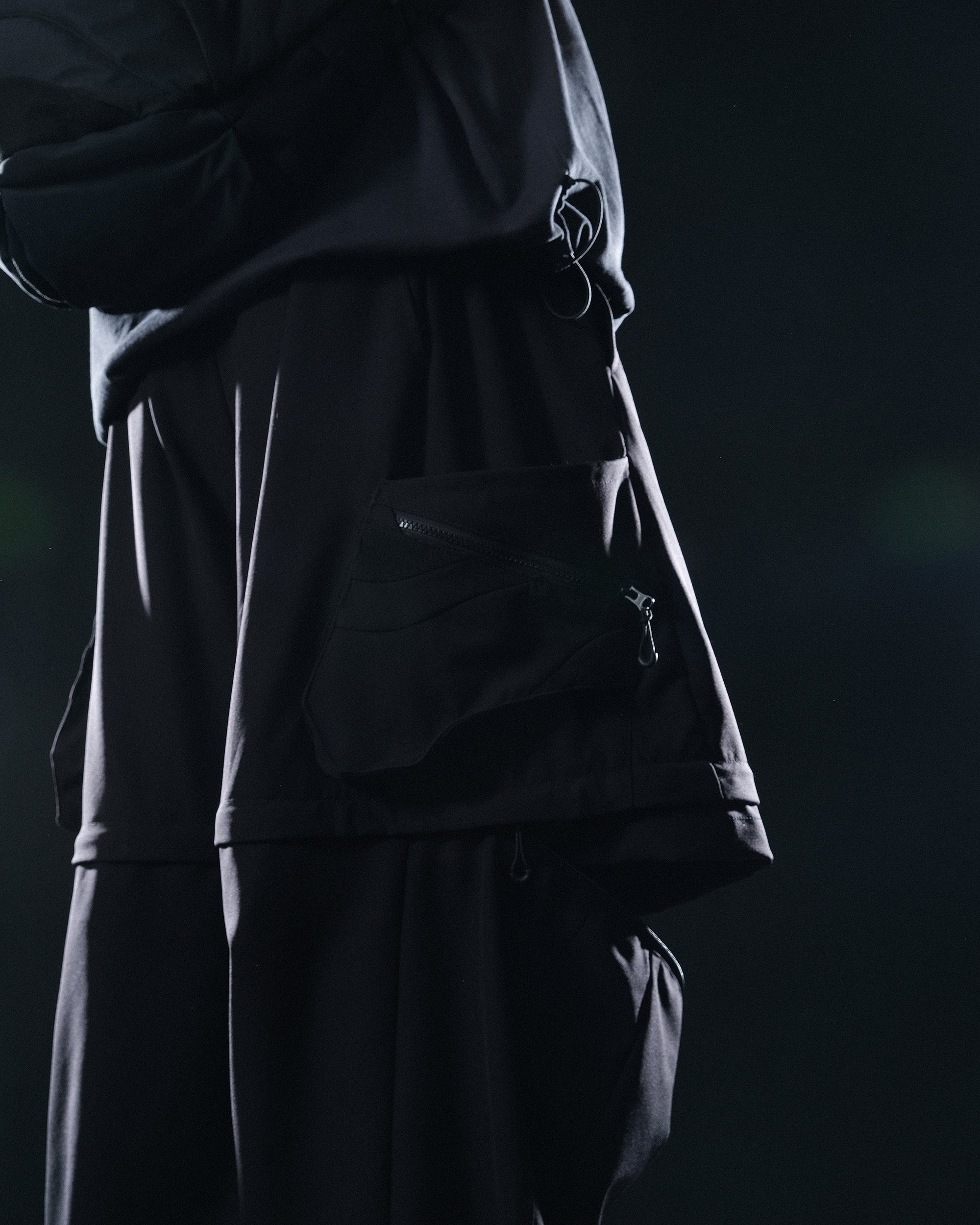 S25-OL-P Octo x Lonely.crocodile Dual Scale Detachable Pants (Black)