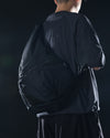 S25-OL-B Octo x Lonely.crocodile Curved Scale Crossway Bag (Black)