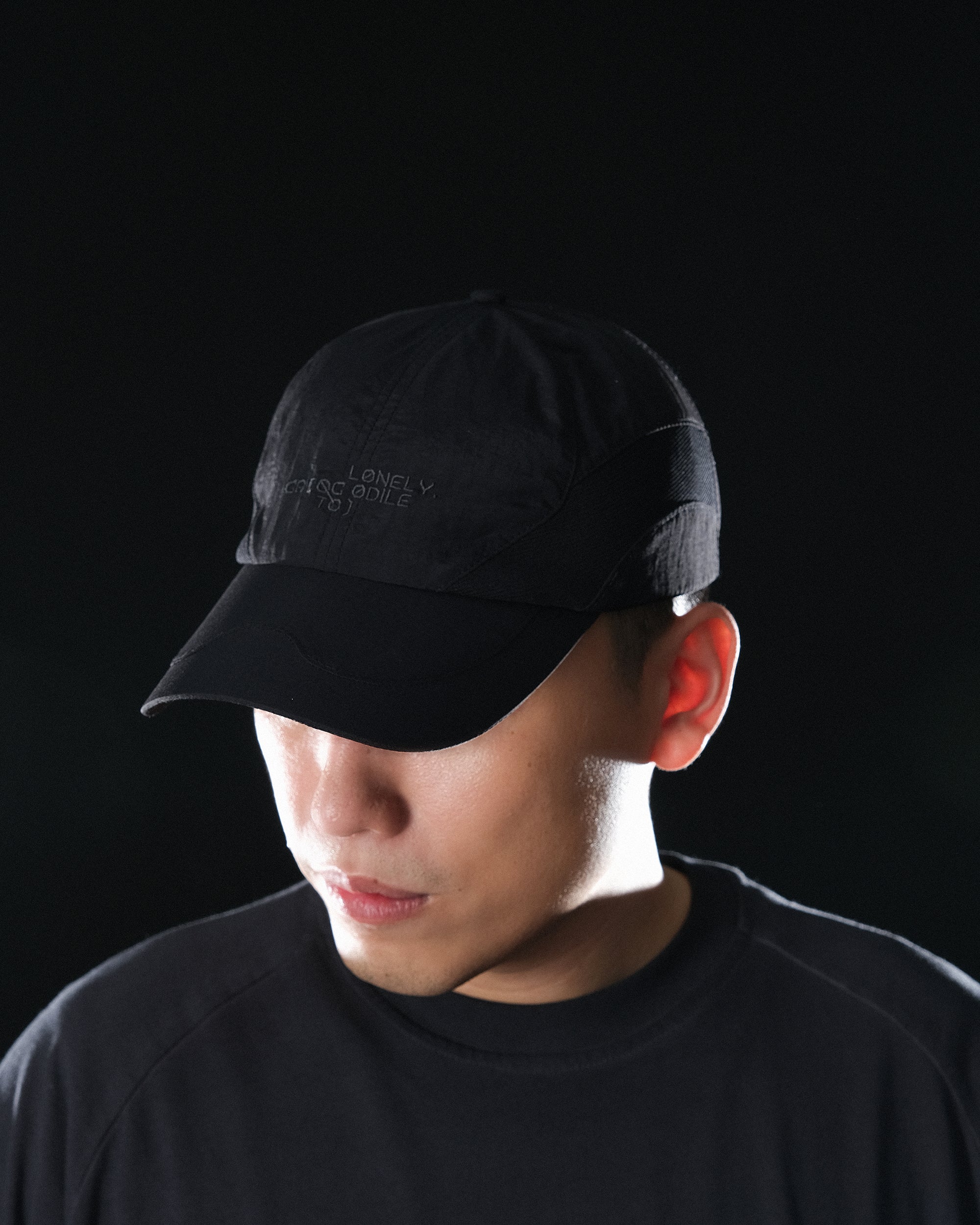 S25-OL-C Octo x Lonely.crocodile Scaled Curve Cap (Black)