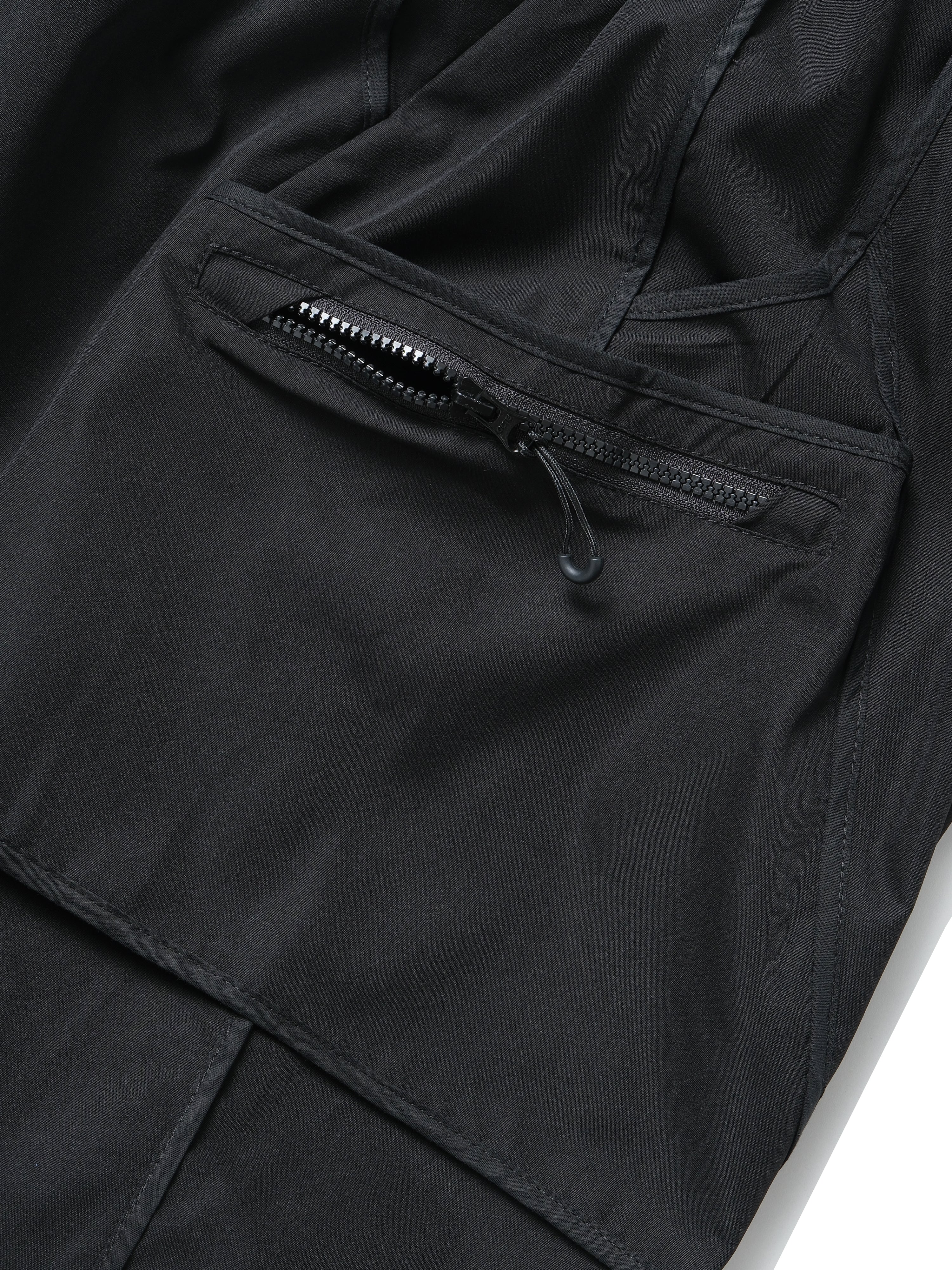 S3/ S25-P-03 Hollow Pocket Baggy Pants (Black)