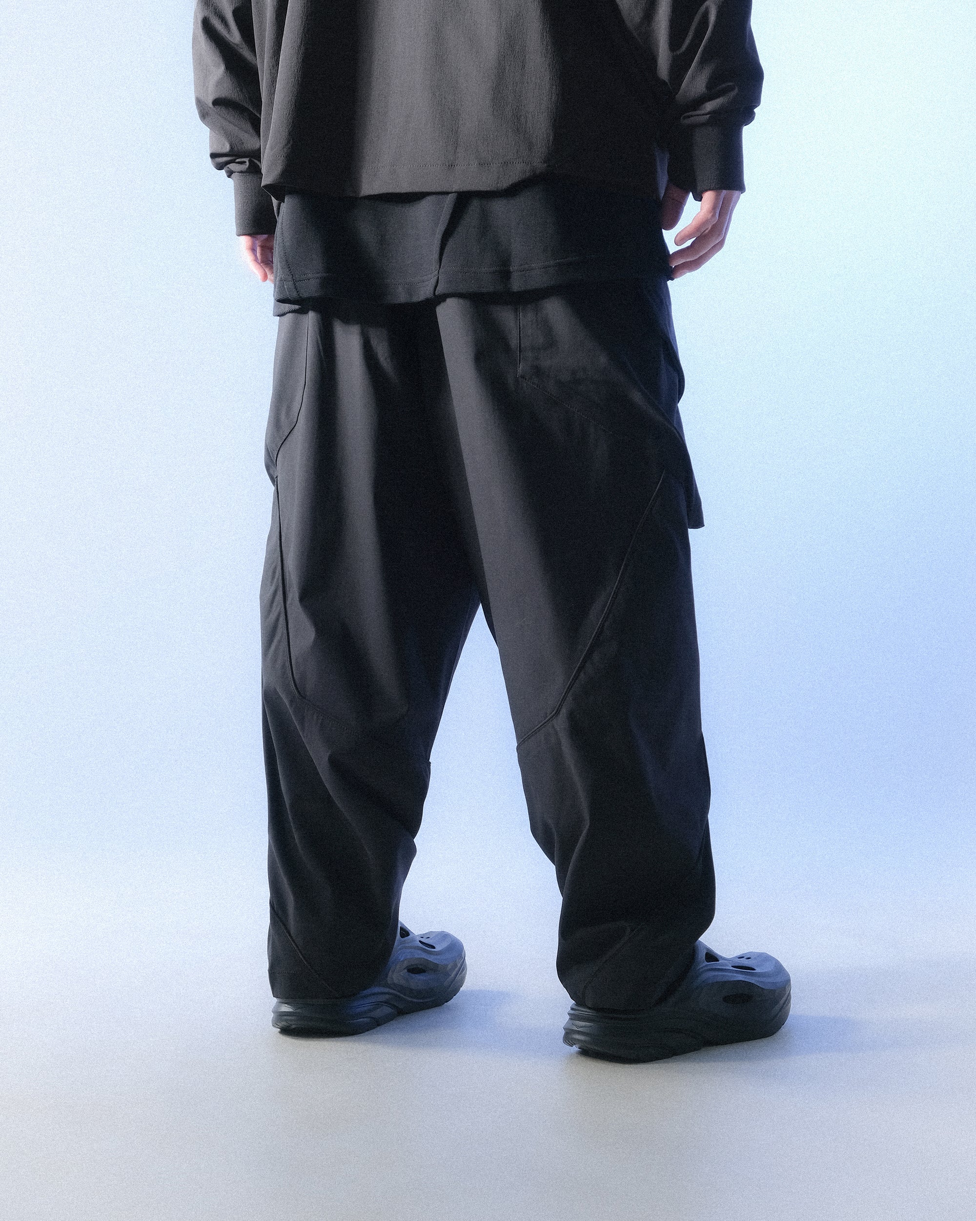 S1 A24-P-01  AngleCut Visor Camber cone Pants (Black)